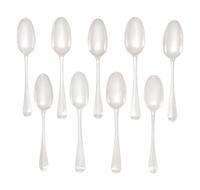 A Group of Eighteen Irish Silver Soup Spoons