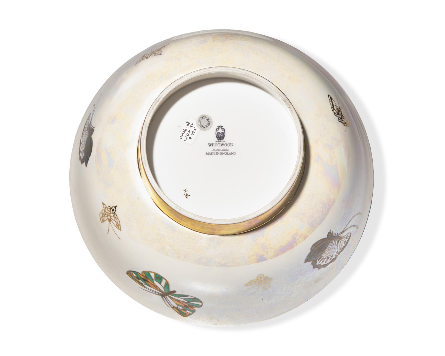 Two Wedgwood Butterfly Lustre and Parcel-Gilt Table Articles