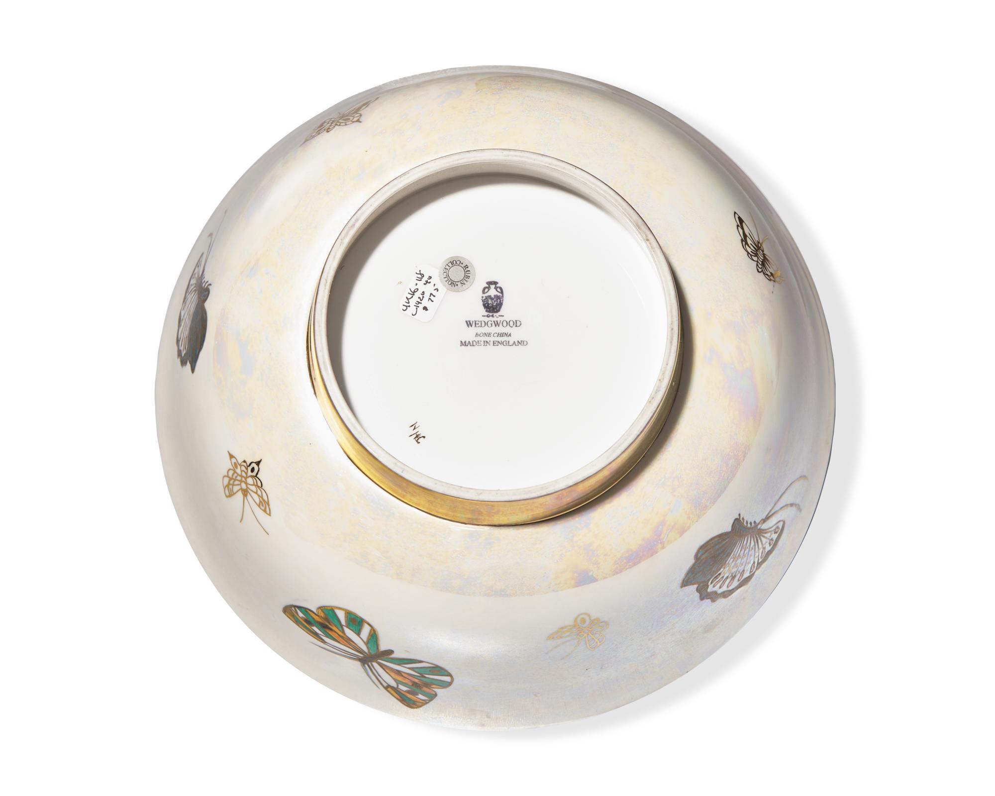 Two Wedgwood Butterfly Lustre and Parcel-Gilt Table Articles