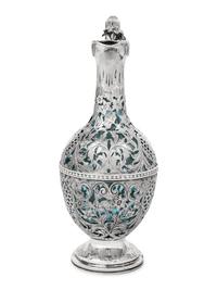 An Early Victorian Silver and Glass Claret Jug