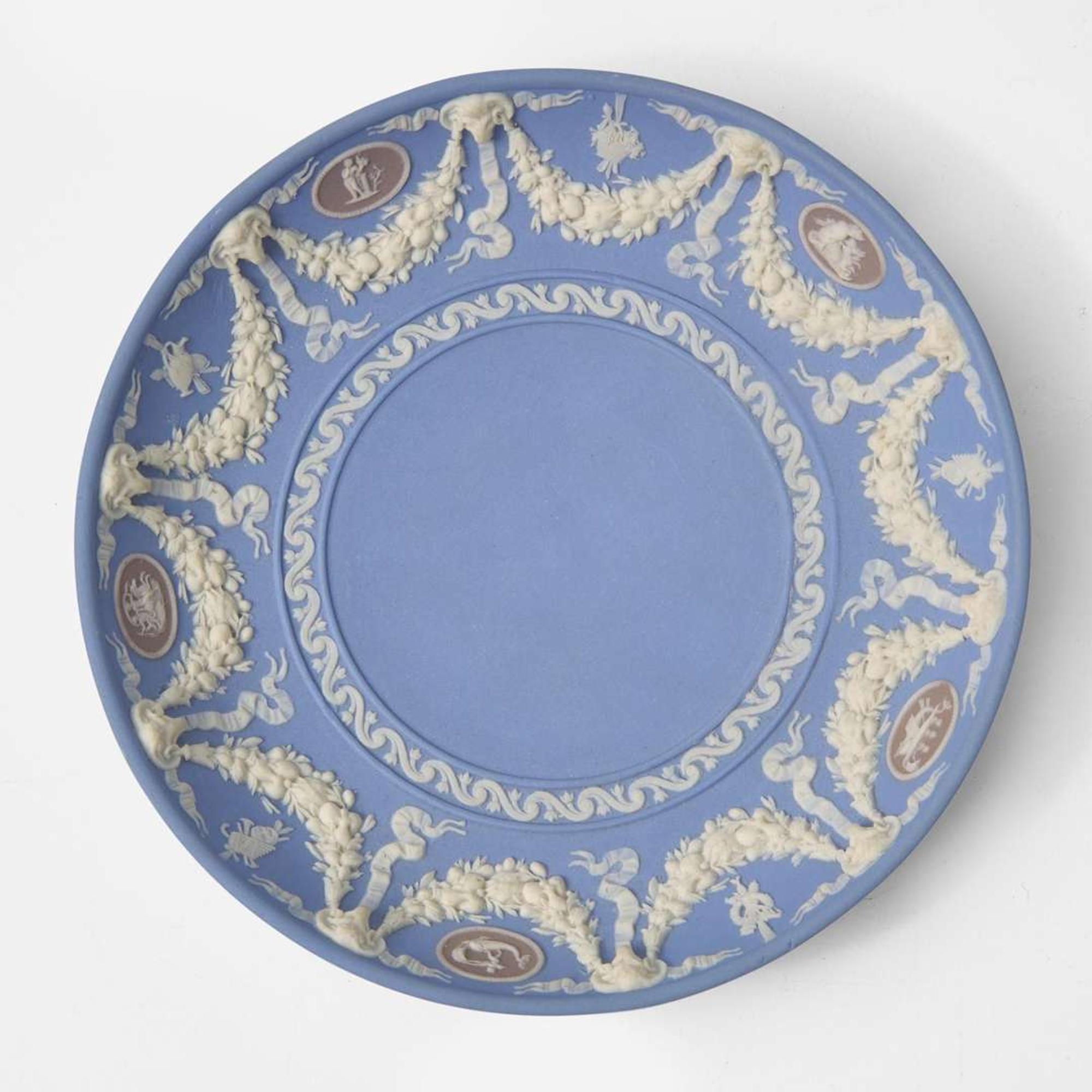 A Wedgwood Tricolor Jasperware Cup and Saucer UK, circa 1820