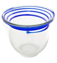 An Czechoslovakian Applied Glass Vase Height 6 1/2 inches.
