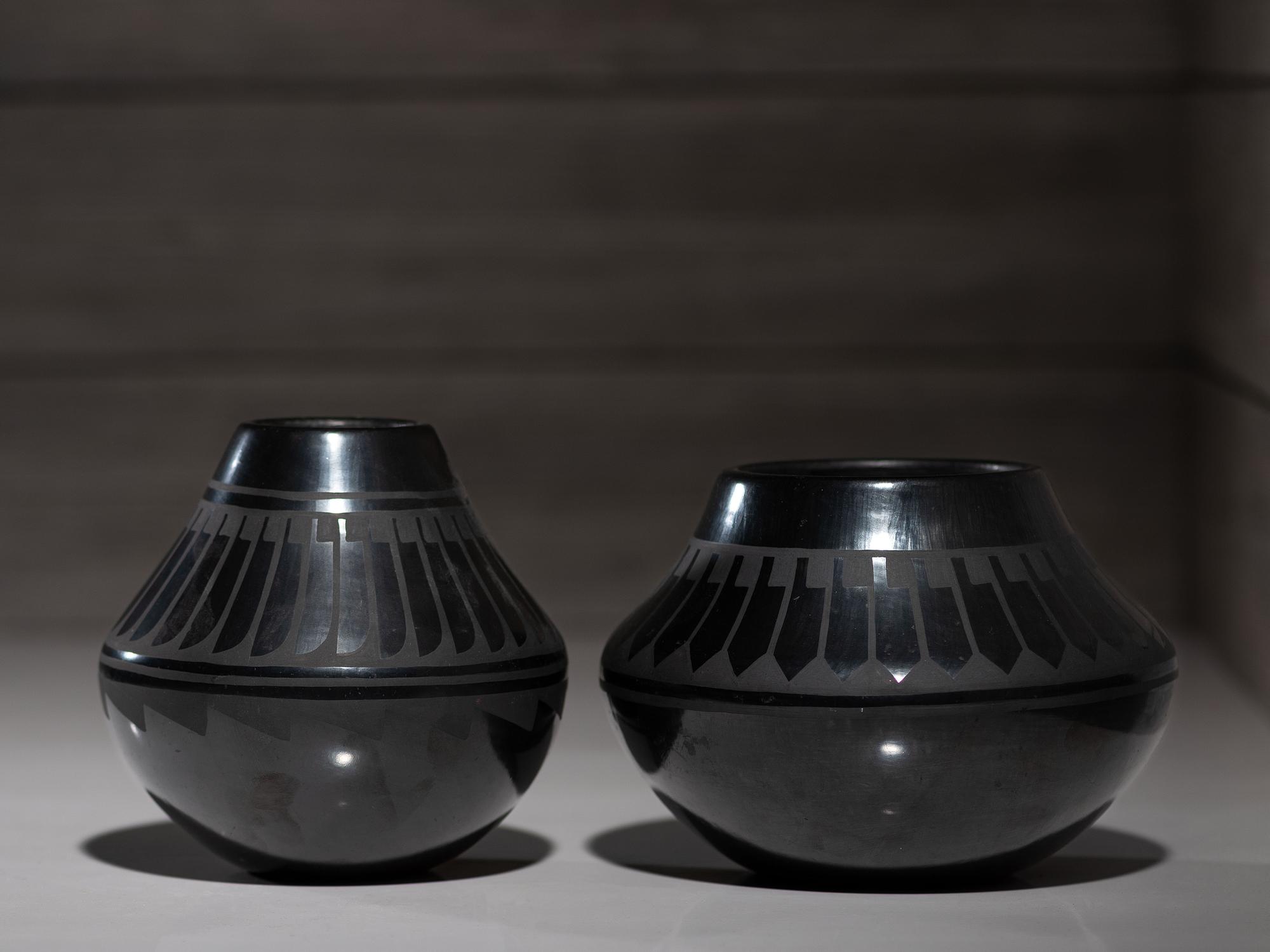 Blackware Pottery Jars