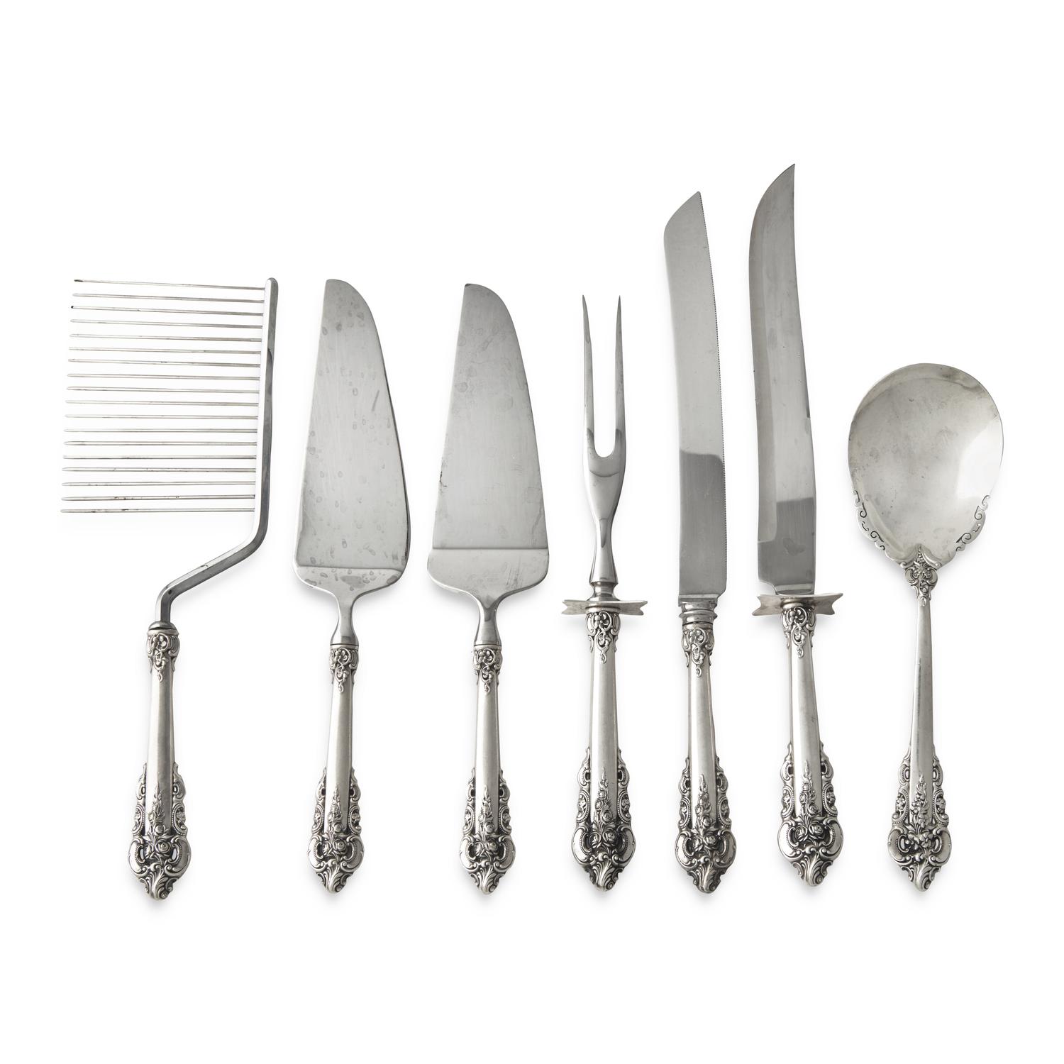 An American Silver Flatware Service – Grand Baroque Pattern, by Wallace