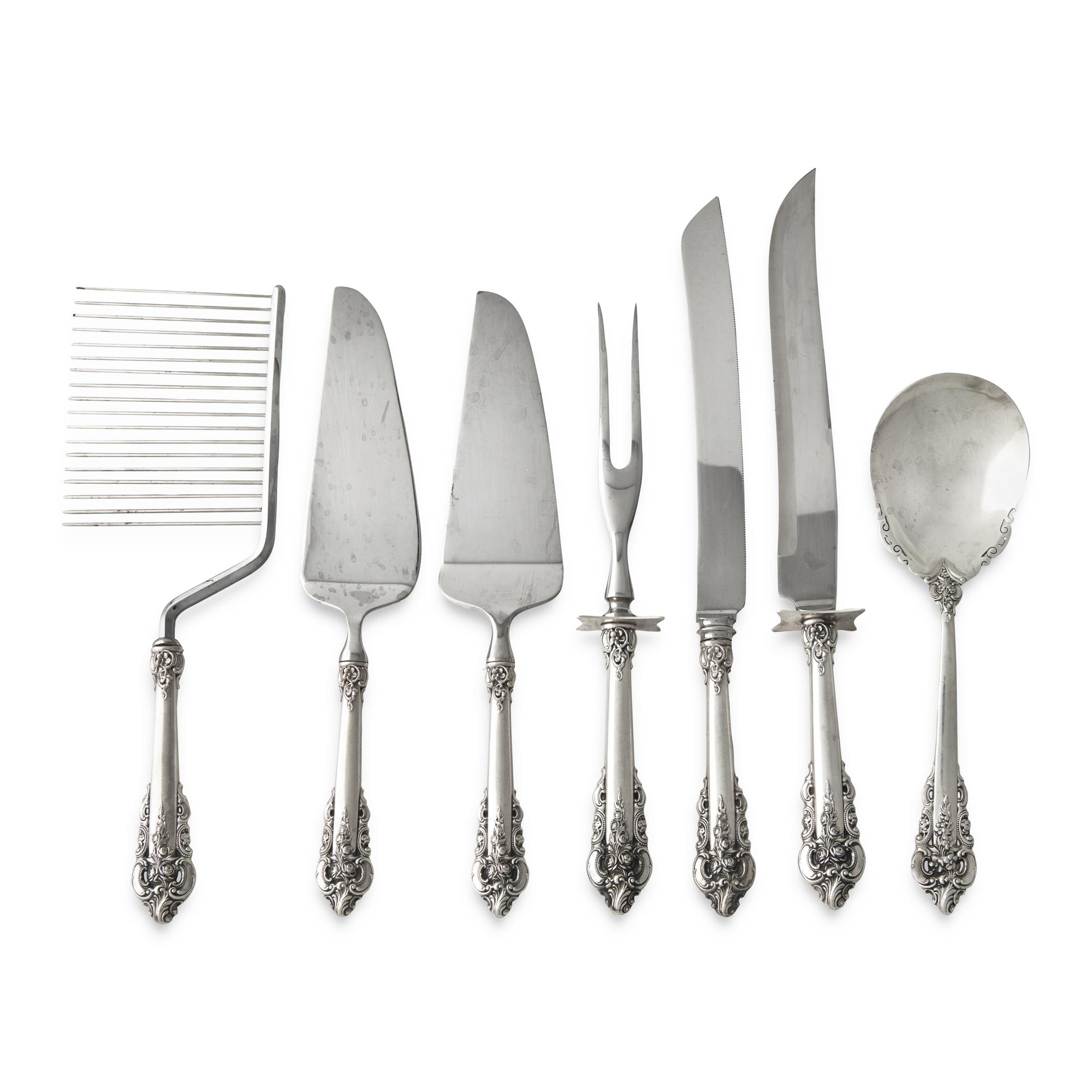 An American Silver Flatware Service – Grand Baroque Pattern, by Wallace