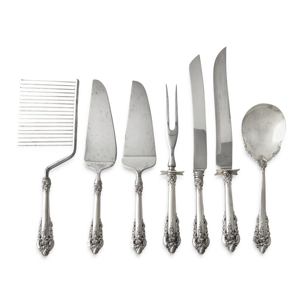 An American Silver Flatware Service – Grand Baroque Pattern, by Wallace