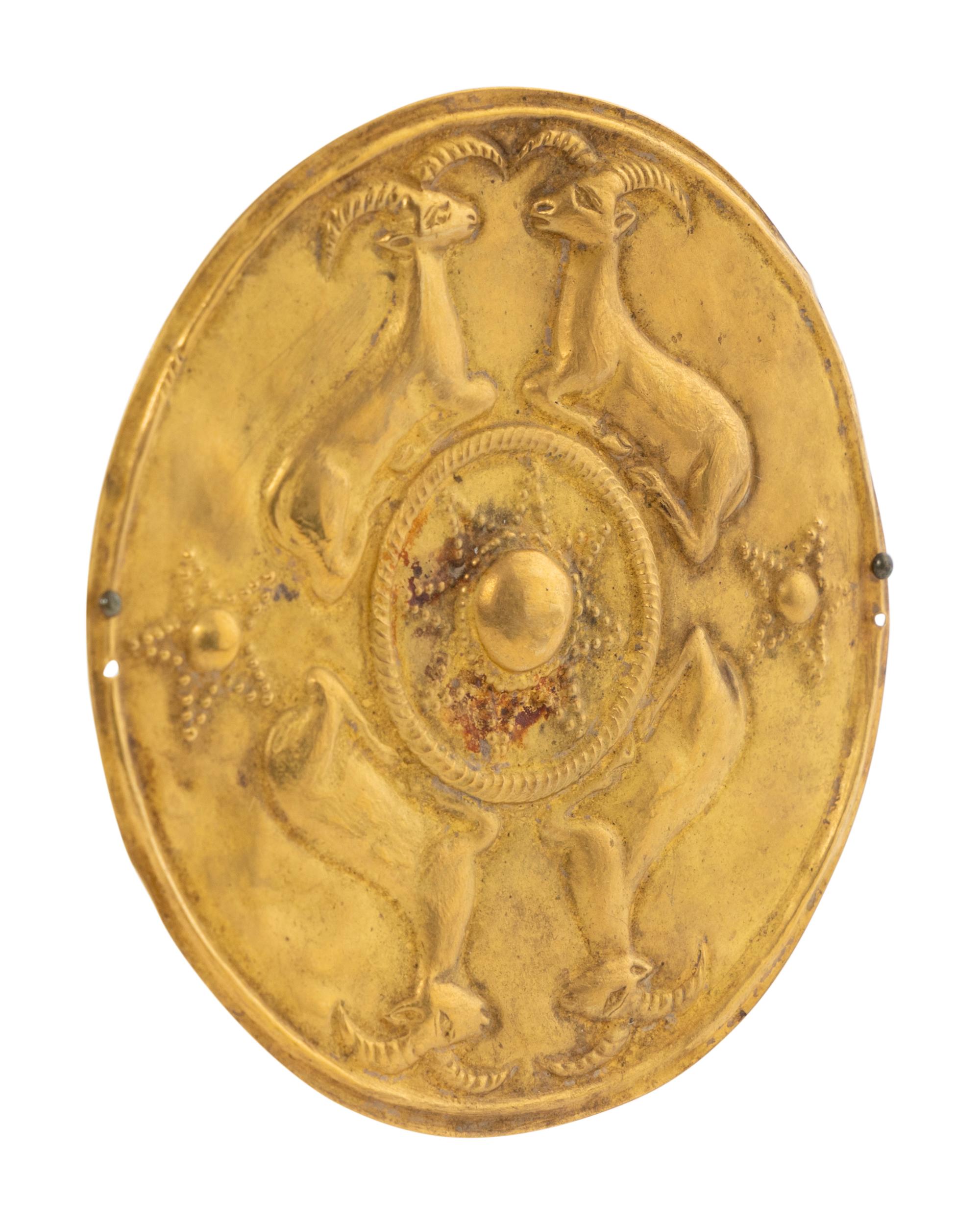 A Near East Gold Disk with Four Recumbent Rams
