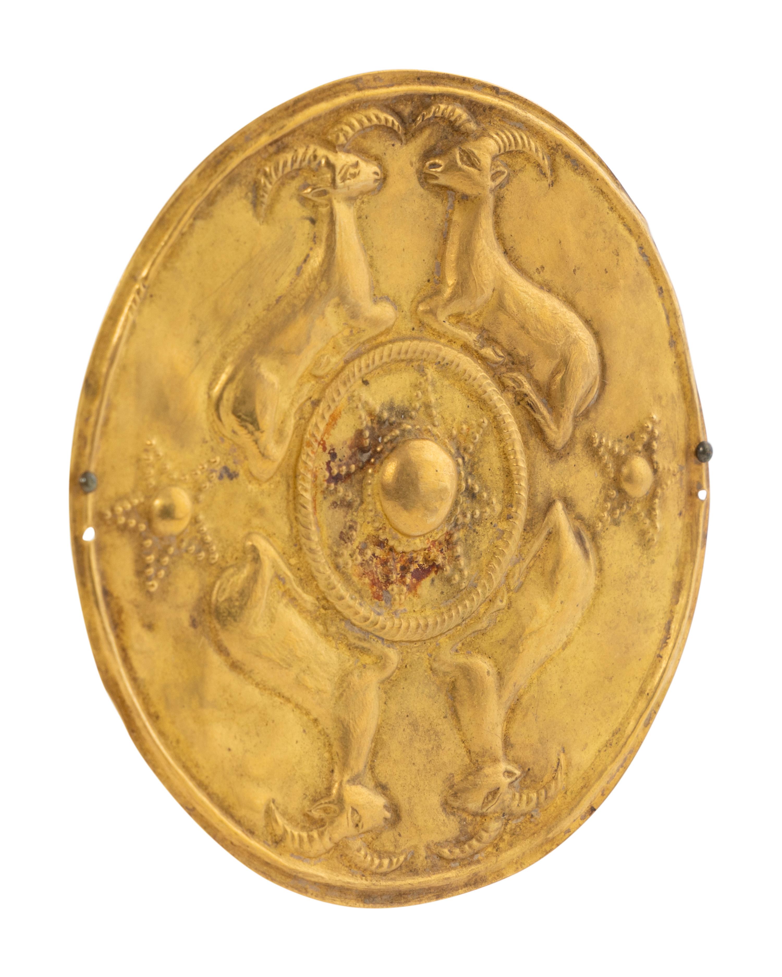 A Near East Gold Disk with Four Recumbent Rams