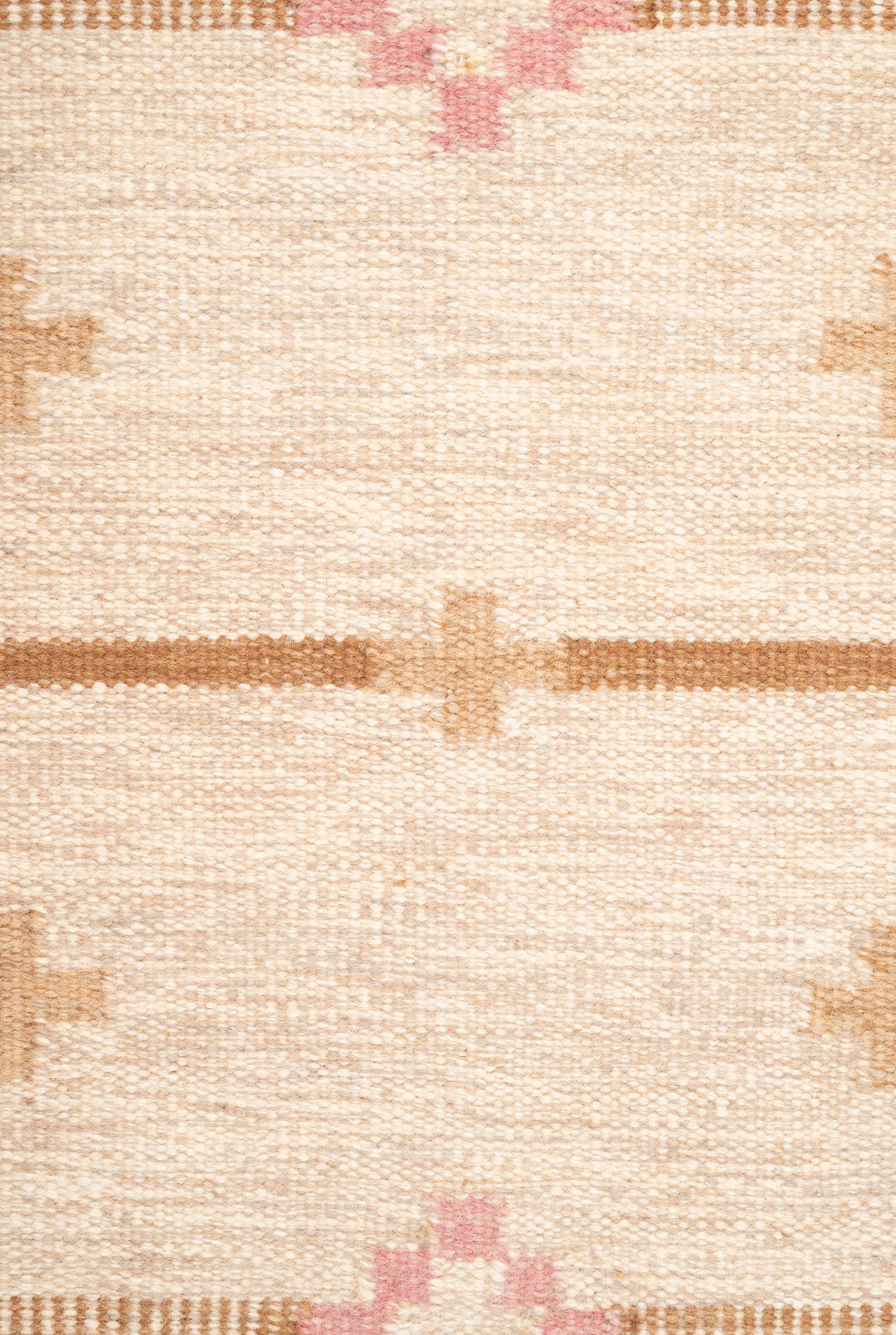 Flatweave Rug (brown pink)
