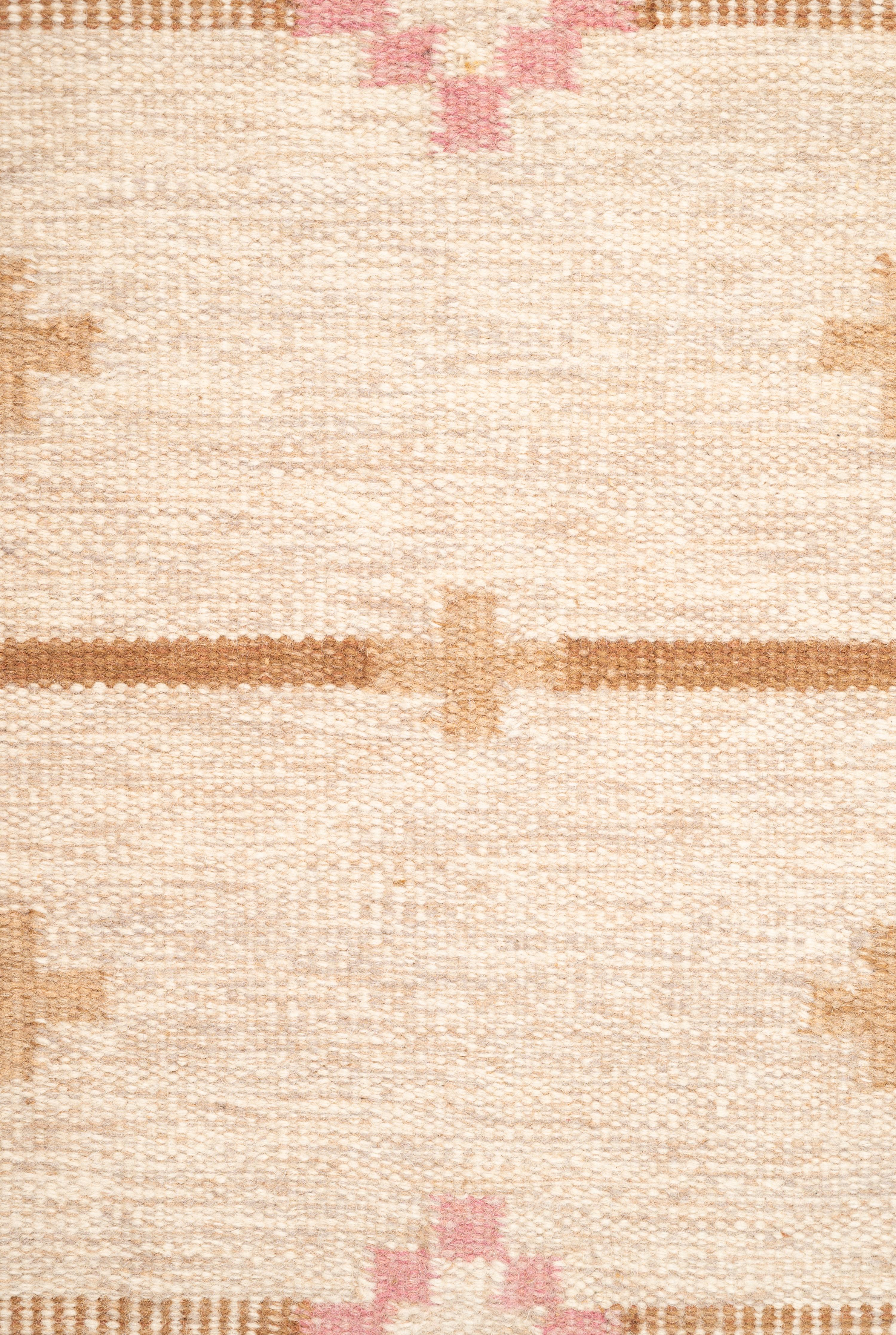 Flatweave Rug (brown pink)