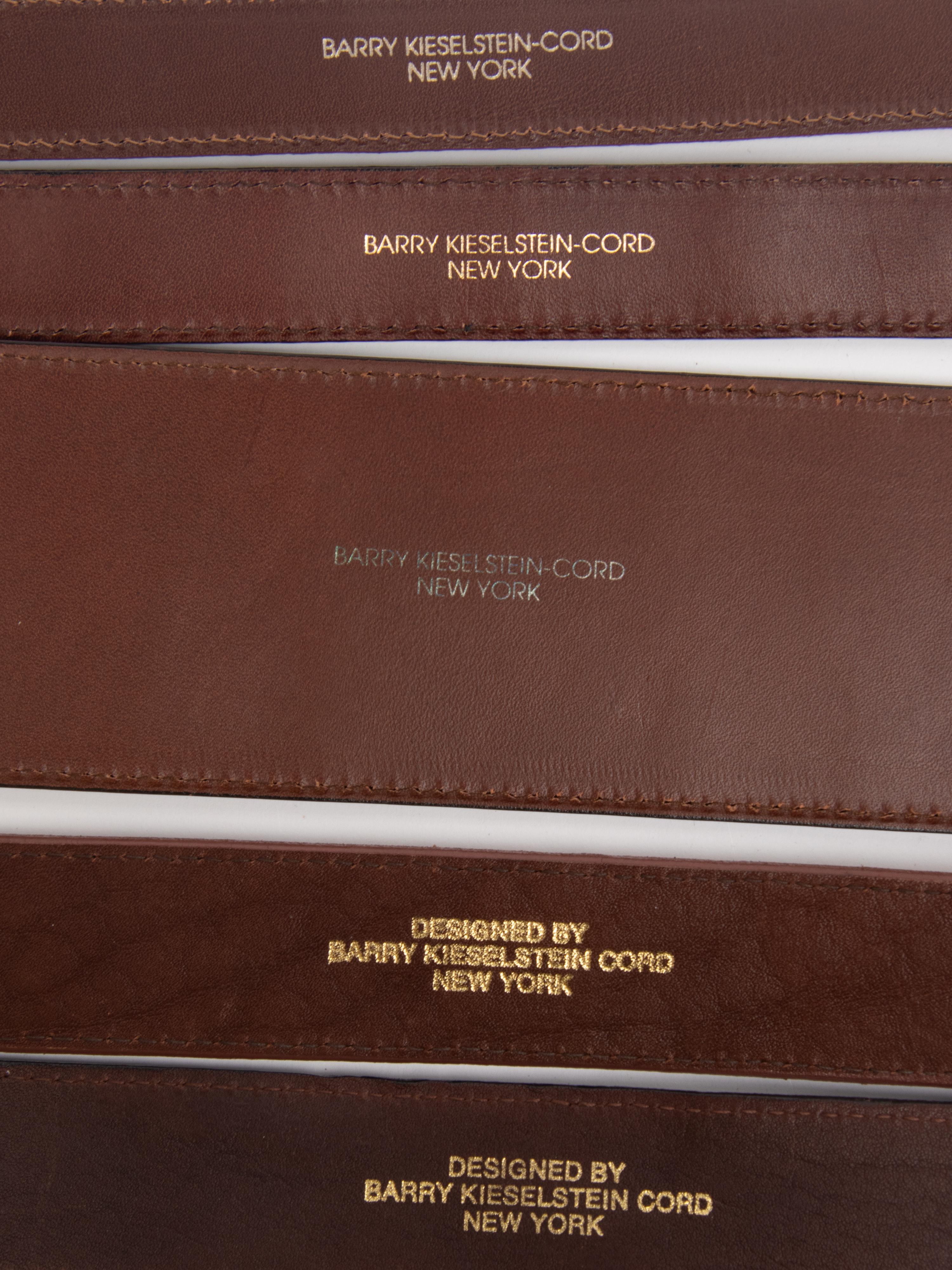 Five Kieselstein-Cord Sterling Silver Belts