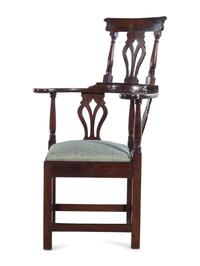 A George III Mahogany High-Back Corner Chair