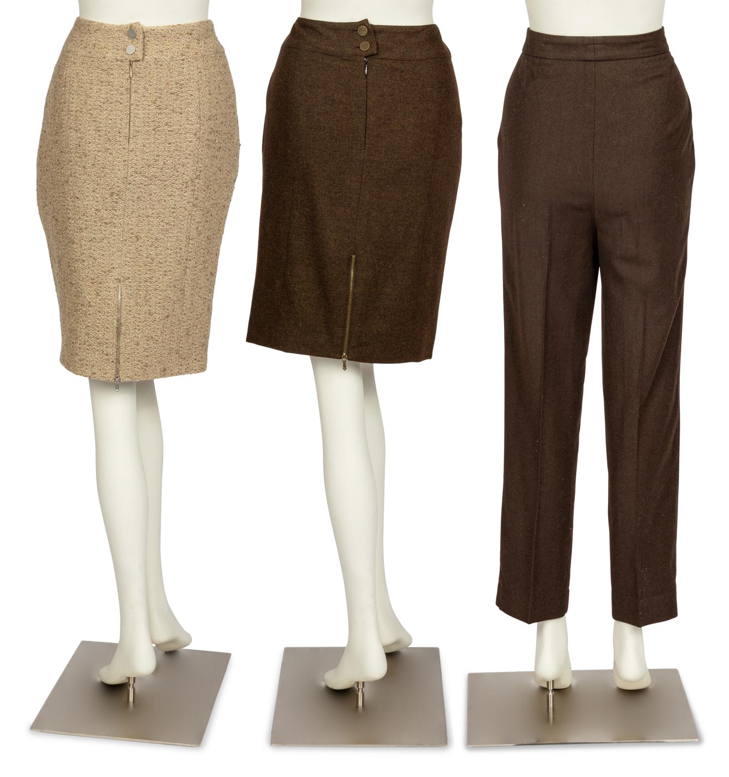 Three Chanel Items: Two Skirts, One Pants, 1999