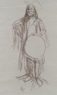 Standing Indian and Standing Cowboy (A Pair)