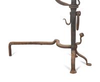 A Pair of Continental Iron Large Andirons — 19TH CENTURY