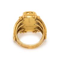LUNA FELIX GOLDSMITH, YELLOW GOLD AND PURPLE SPINEL RING