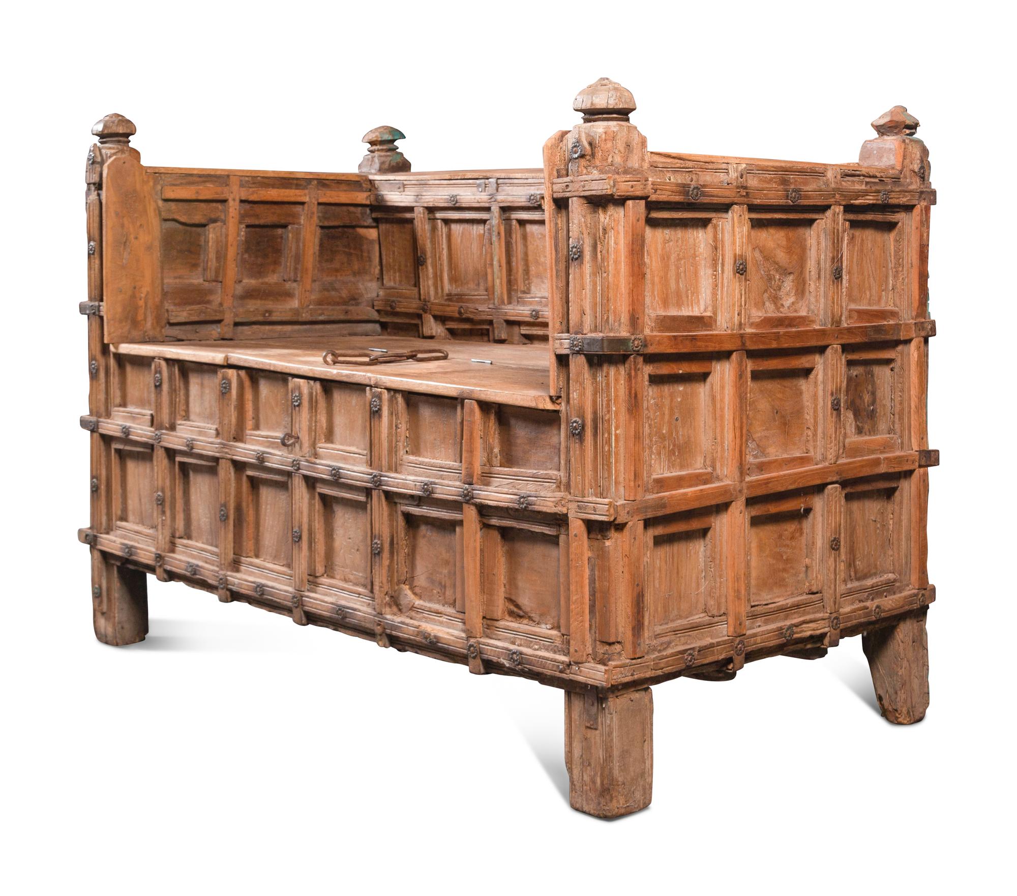 An Indian Teakwood Bench