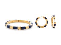 YELLOW GOLD AND LAPIS LAZULI SET