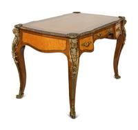 Approved for Donation A Louis XV Style Gilt Bronze Mounted Bureau Plat