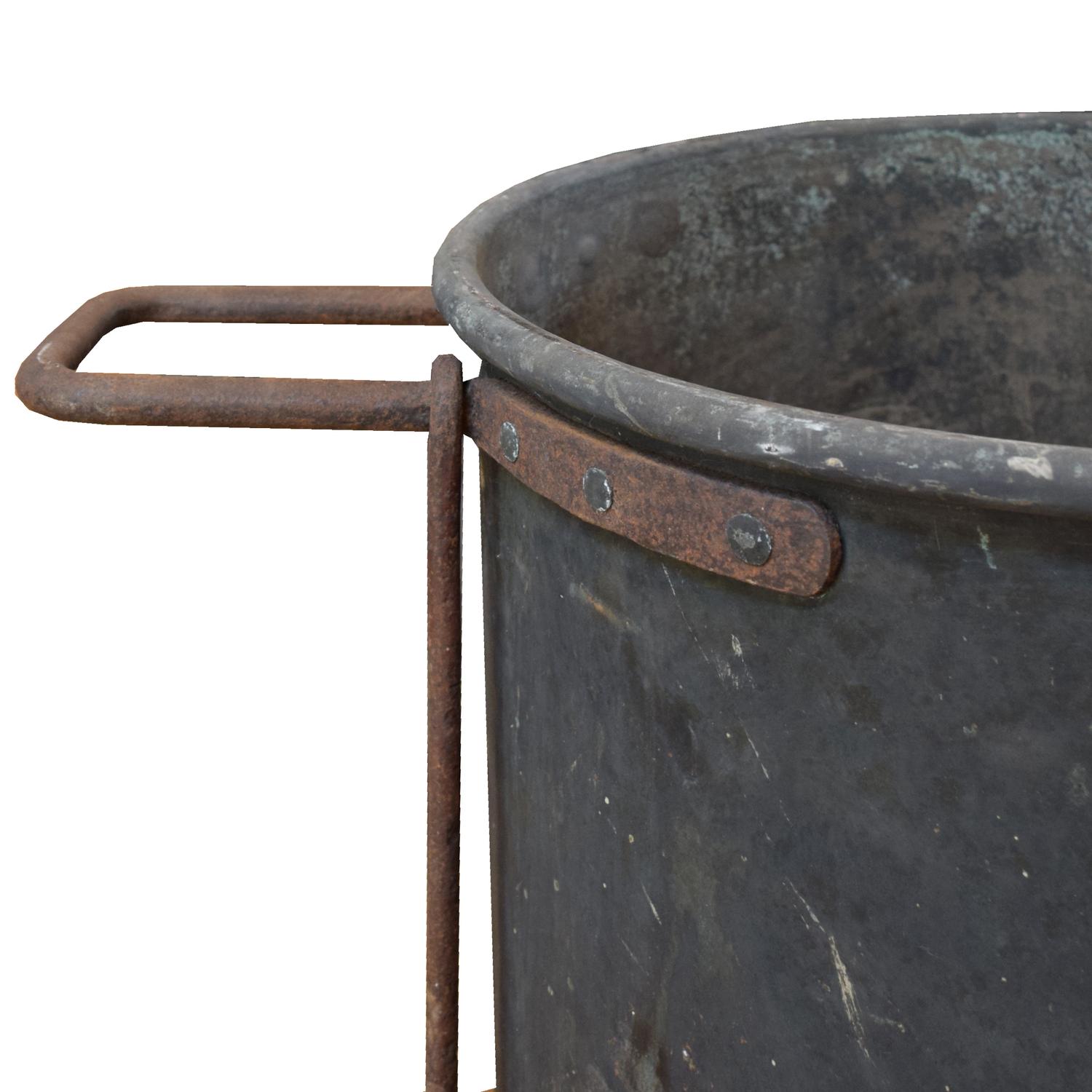 A Copper and Iron Vessel, Lisotto Grappa Distillery 35.5" W x 23" D x 29" H — Italy, 20th Century