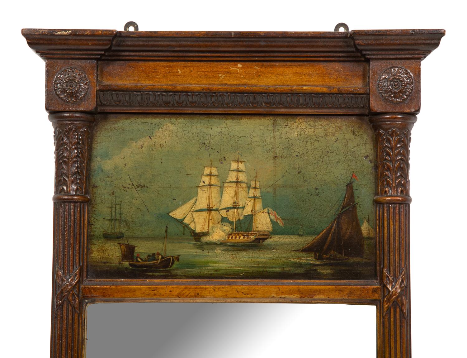 A Regency Carved Mahogany Mirror