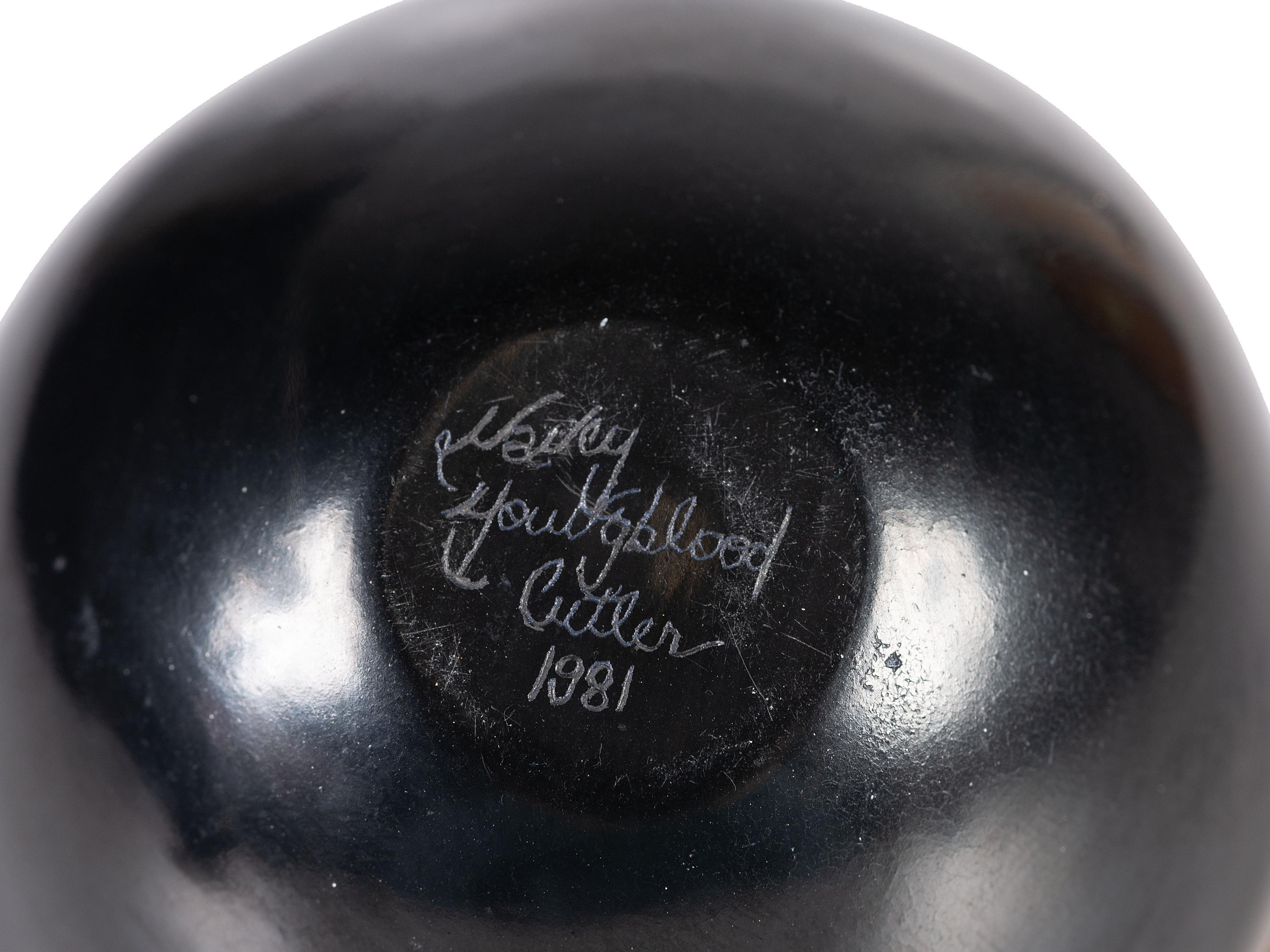 Miniature Carved Blackware Pottery