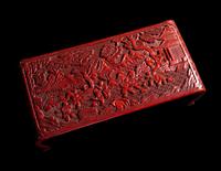 A Cinnabar Lacquer Rectangular 'Boys' Stand