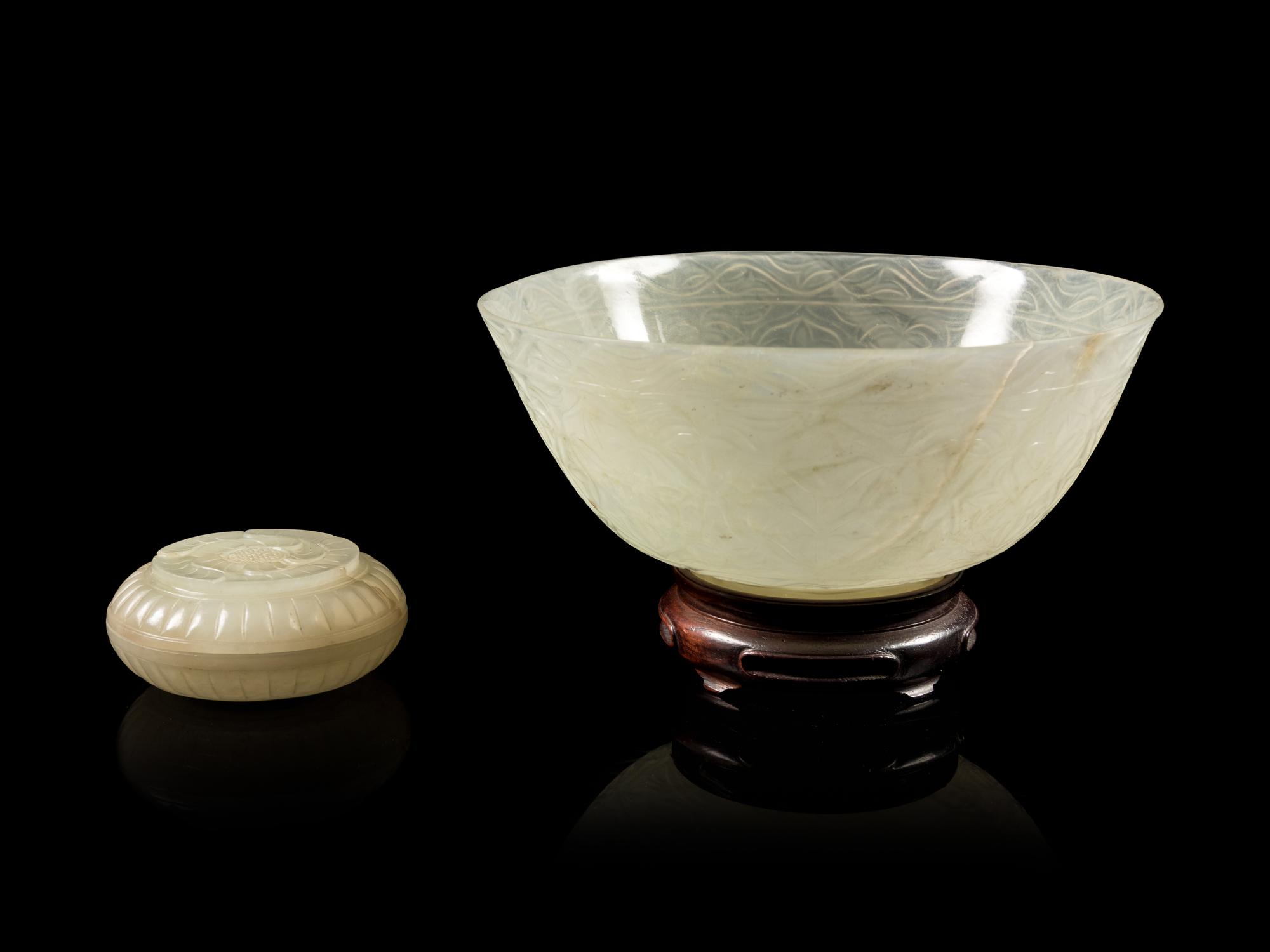 Two Pale Celadon Jade Articles