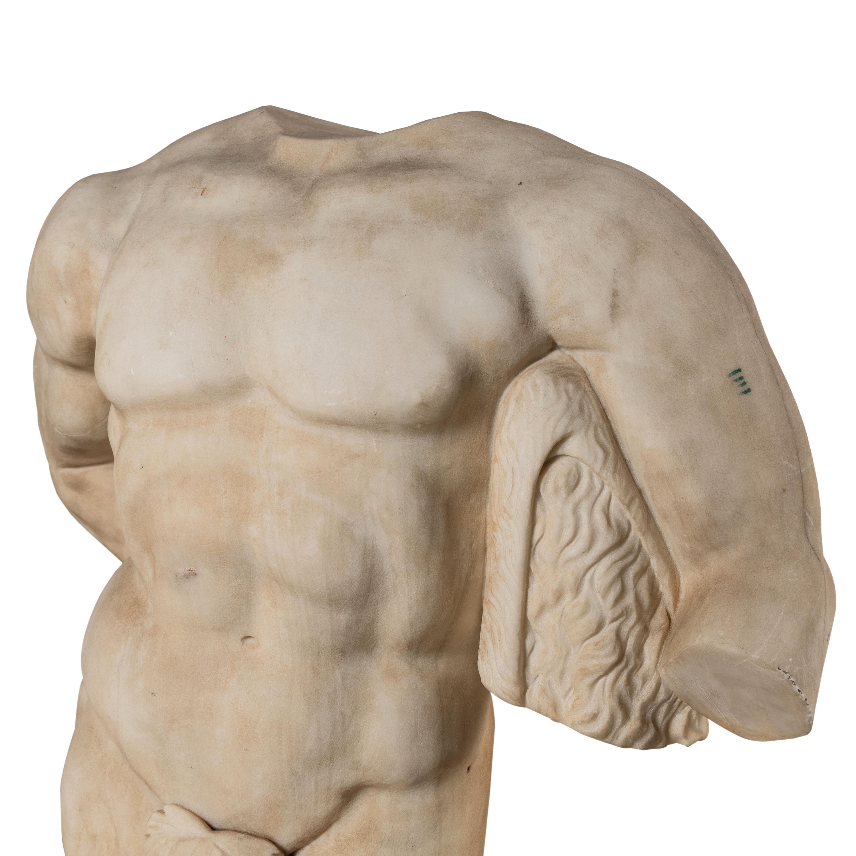 A Continental Marble Male Torso