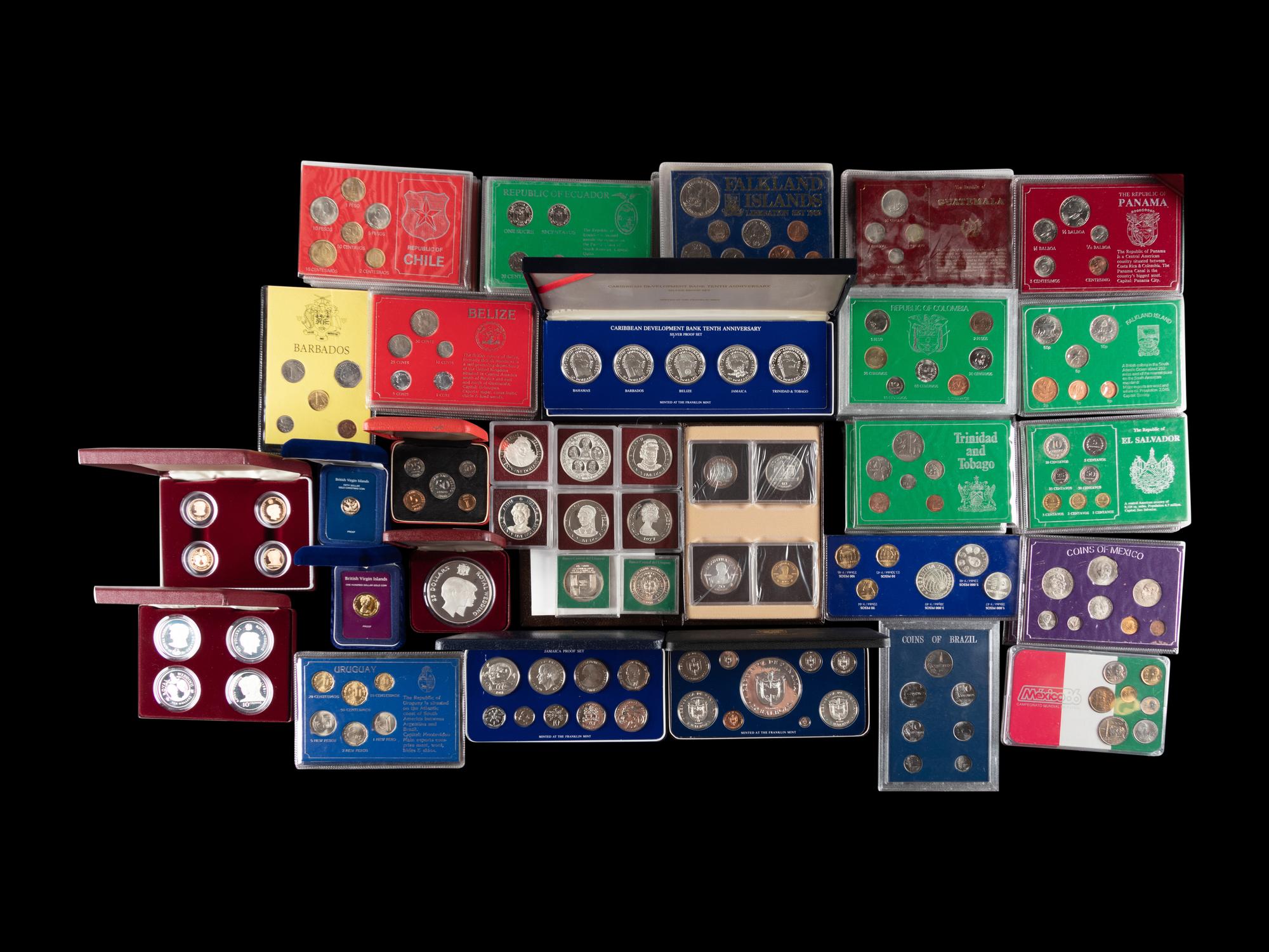 [INTERNATIONAL] A Large Collection of Central American, South American & Caribbean Commemorative Coins and Circulation Sets