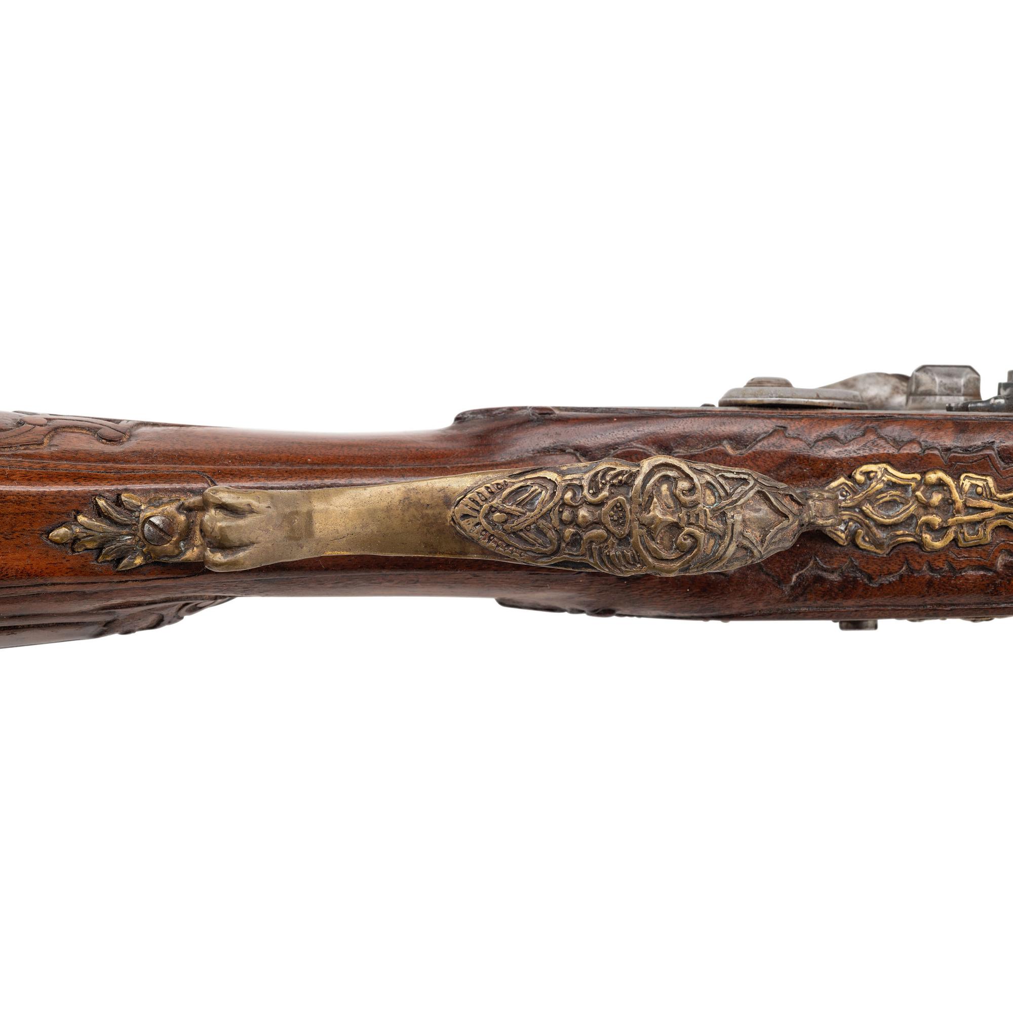 Contemporary Flintlock Jaeger Rifle in the Style of Johann Gratzl