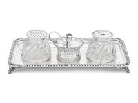 An American Silver and Cut Glass Encrier
