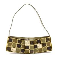 A Barry Kieselstein-Cord Olive Leather Women of the World Bag, 12 1/2 x 4 x 1 1/2 inches.