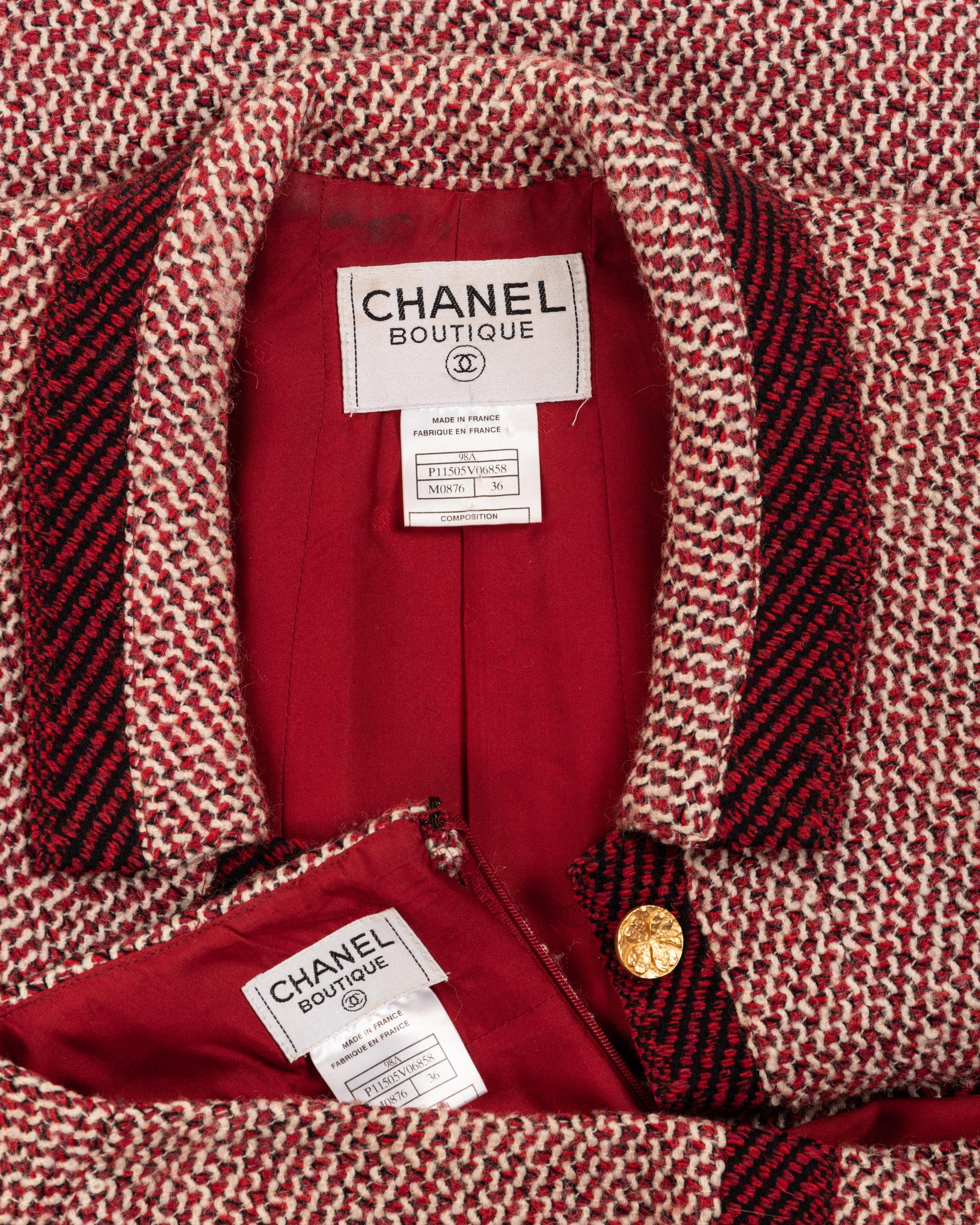 Chanel Wool Tweed Two-Piece Skirt Suit, Fall 1998