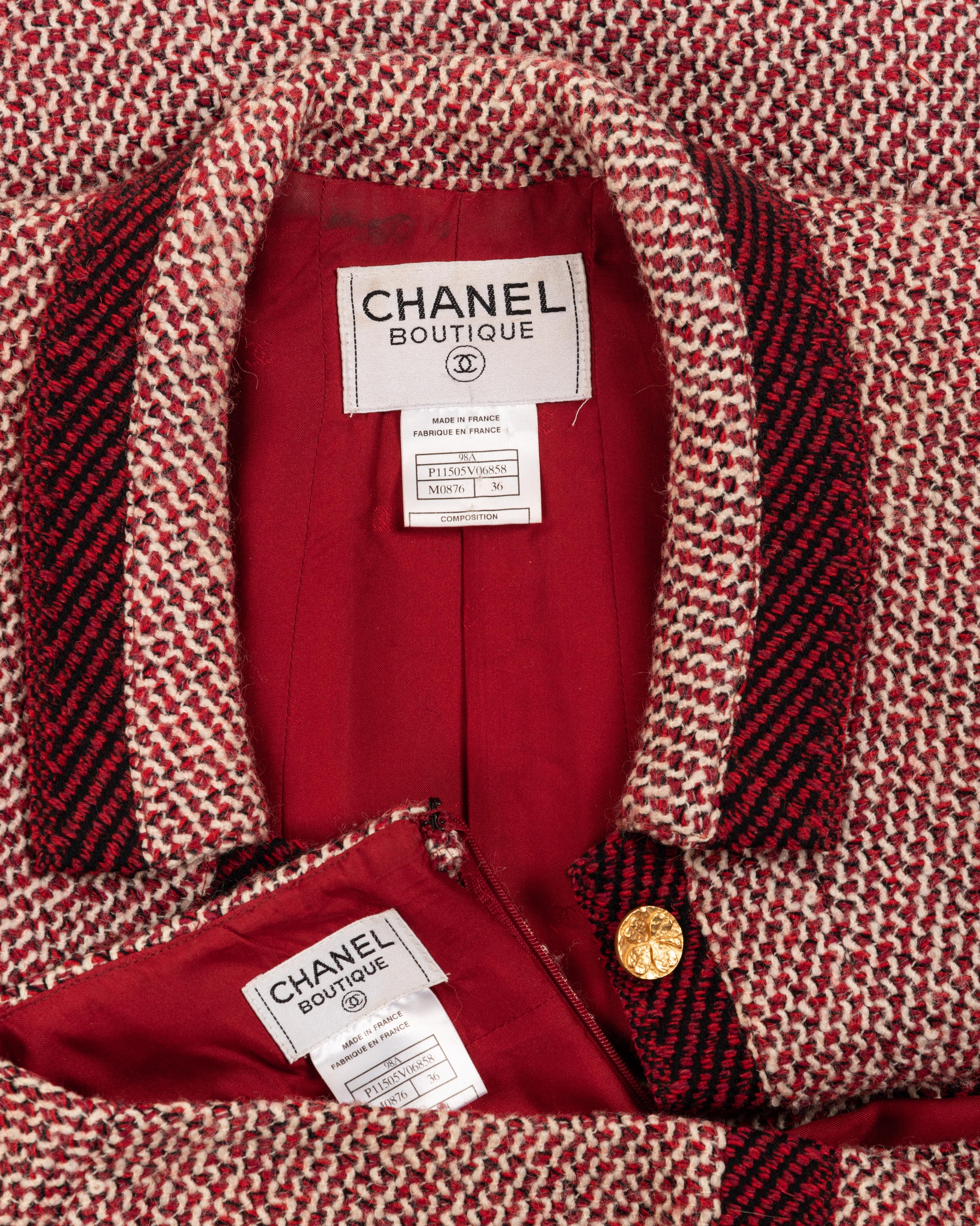 Chanel Wool Tweed Two-Piece Skirt Suit, Fall 1998