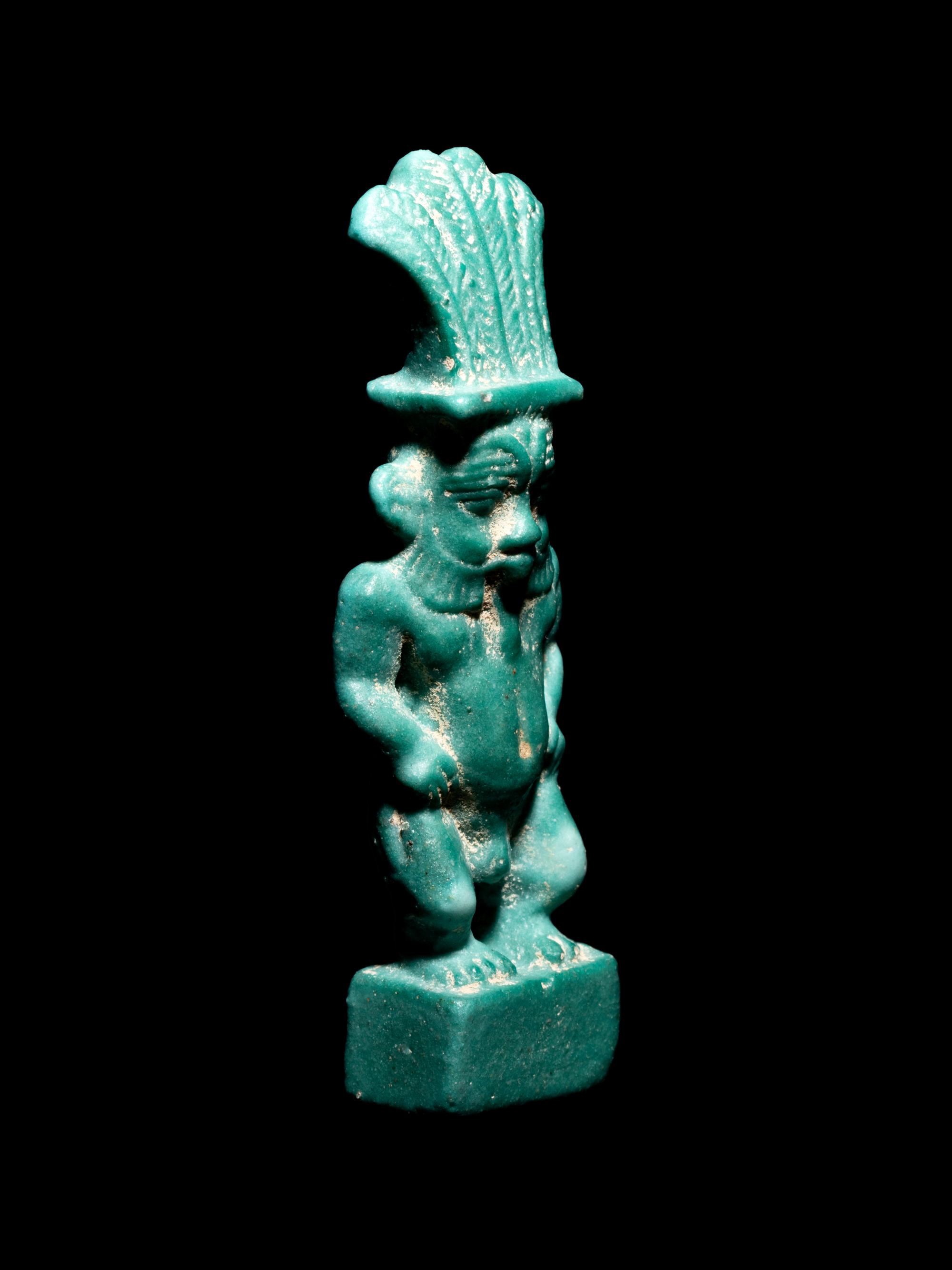 An Egyptian Faience Amulet of Bes