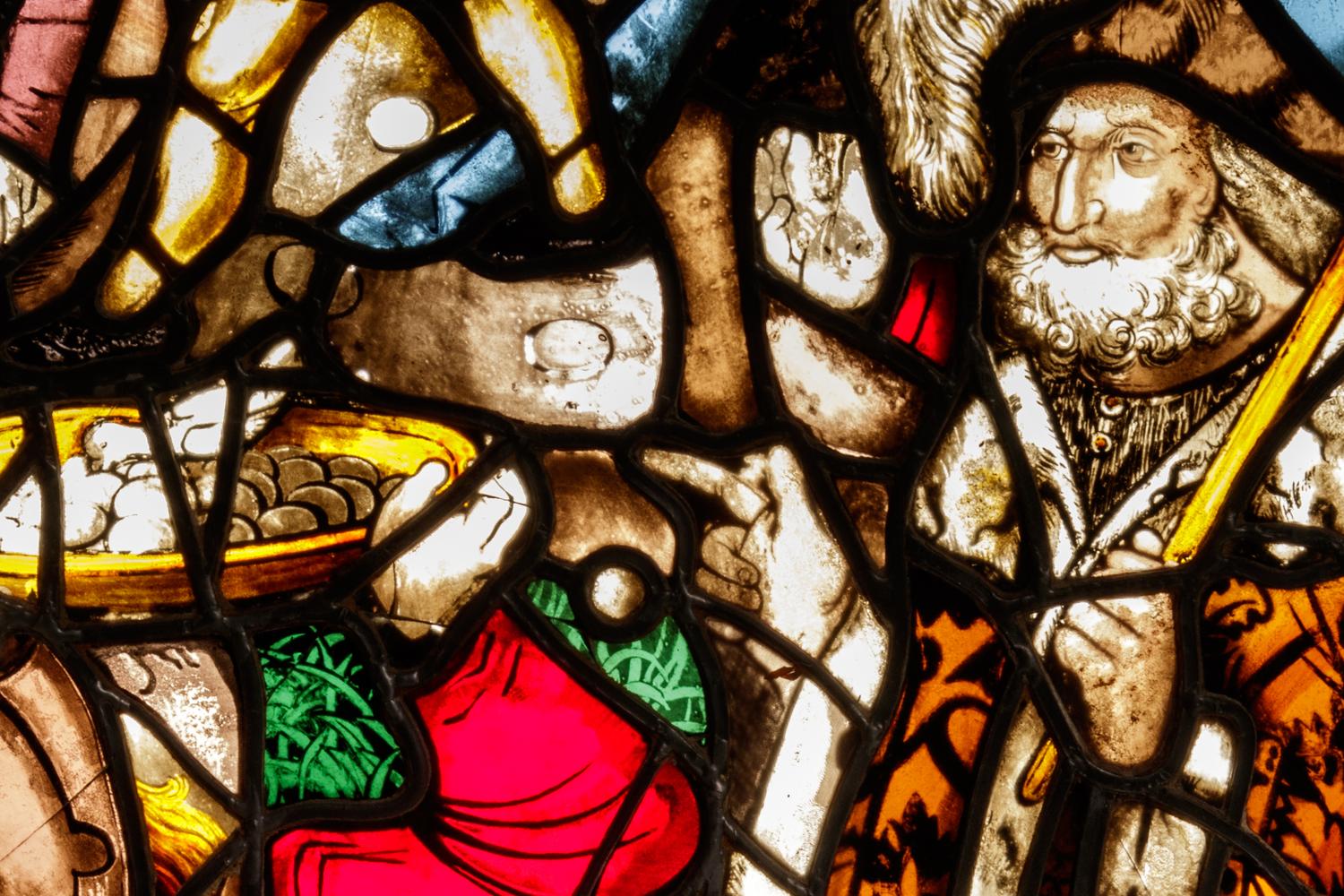 A Continental Stained Glass Window