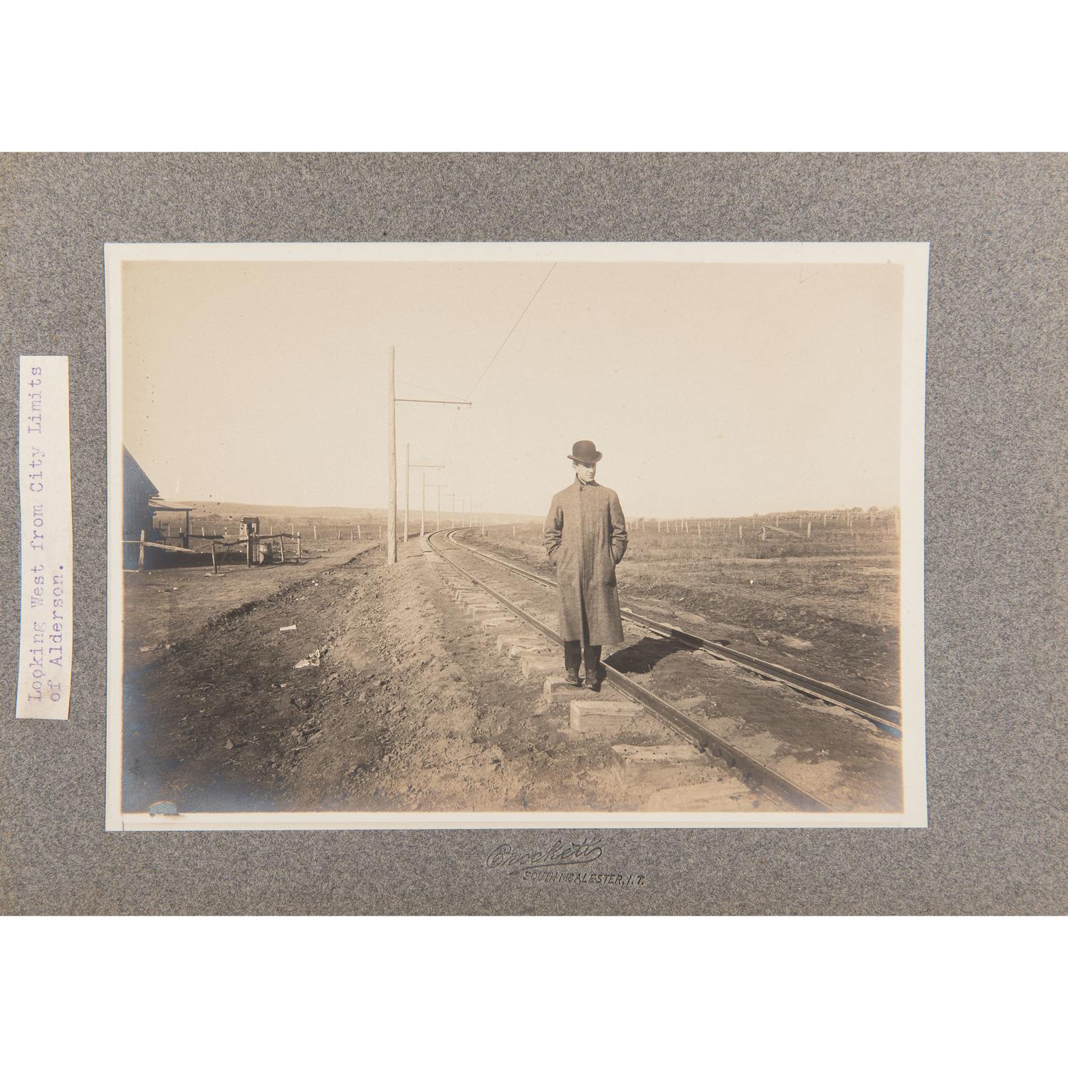 Indian Territory Traction Company, Fantastic Photo Album Showing Railroad Construction and Early Oklahoma Towns