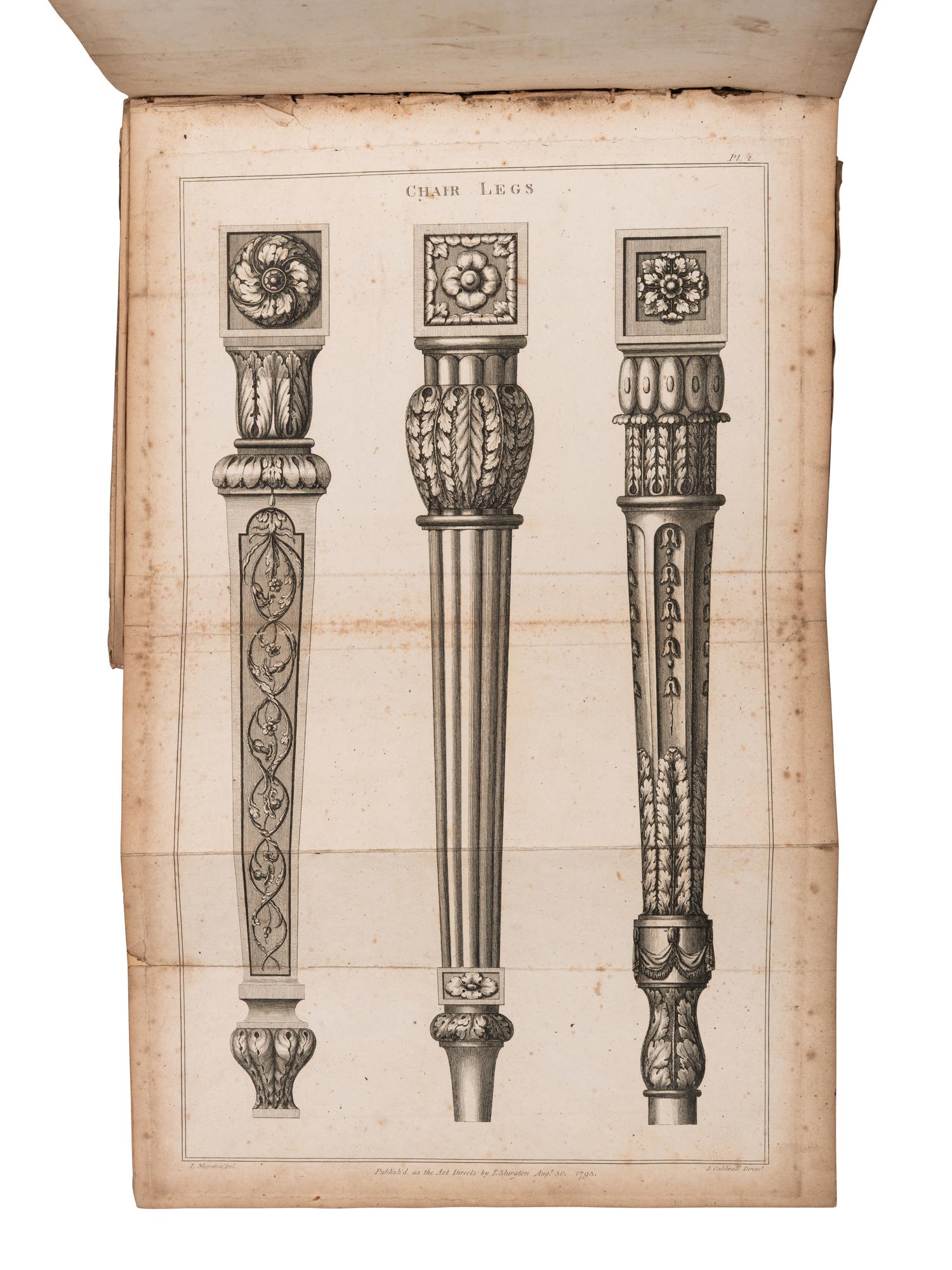 [FURNITURE]. SHERATON, Thomas (1751-1806). The Cabinet-Maker and Upholsterer's Drawing-Book. London: for the author by T. Bensley, 1794.