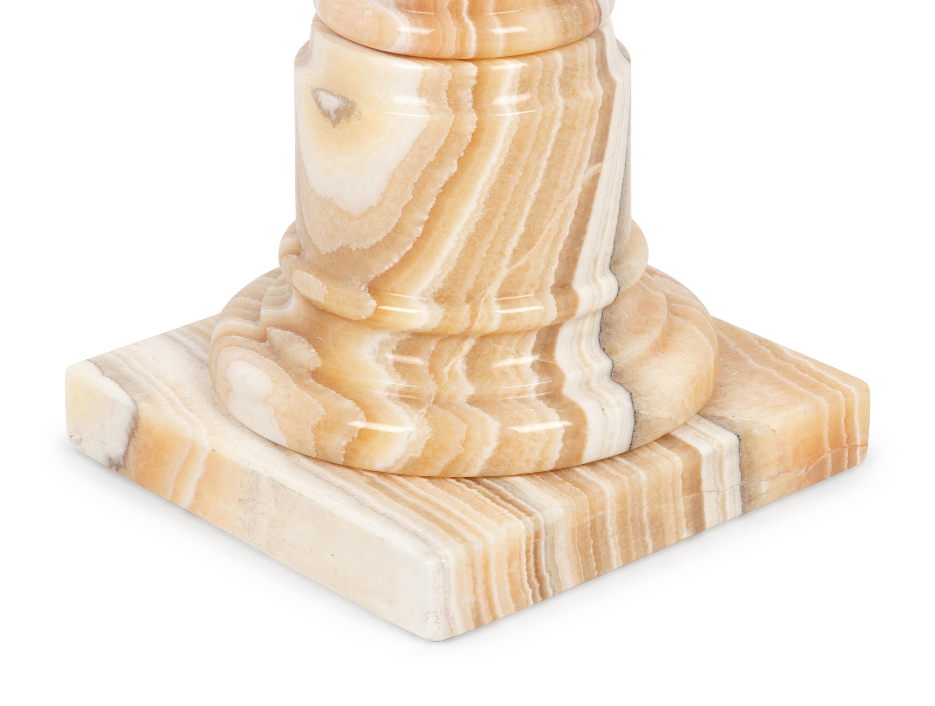 An Onyx Pedestal Base