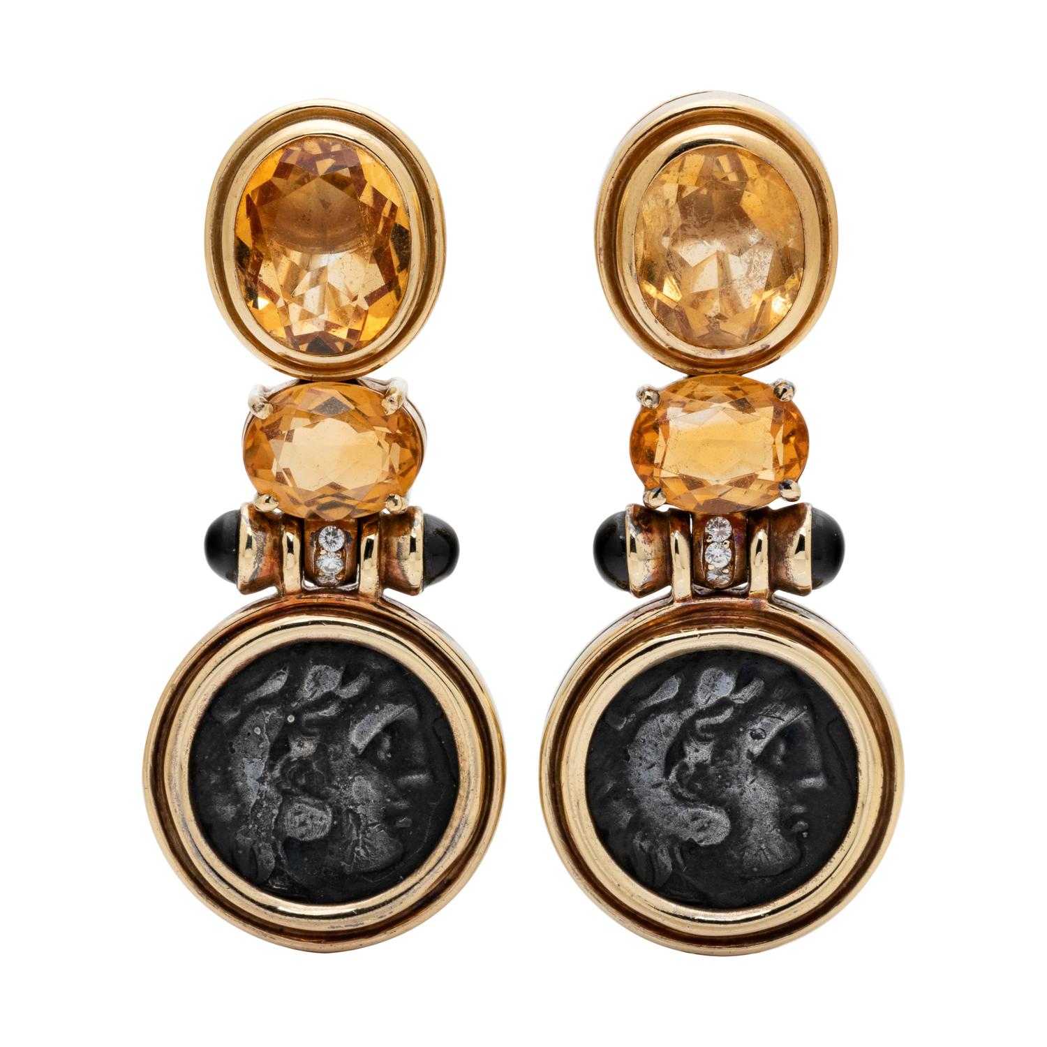 COIN, MULTIGEM AND DIAMOND EARCLIPS
