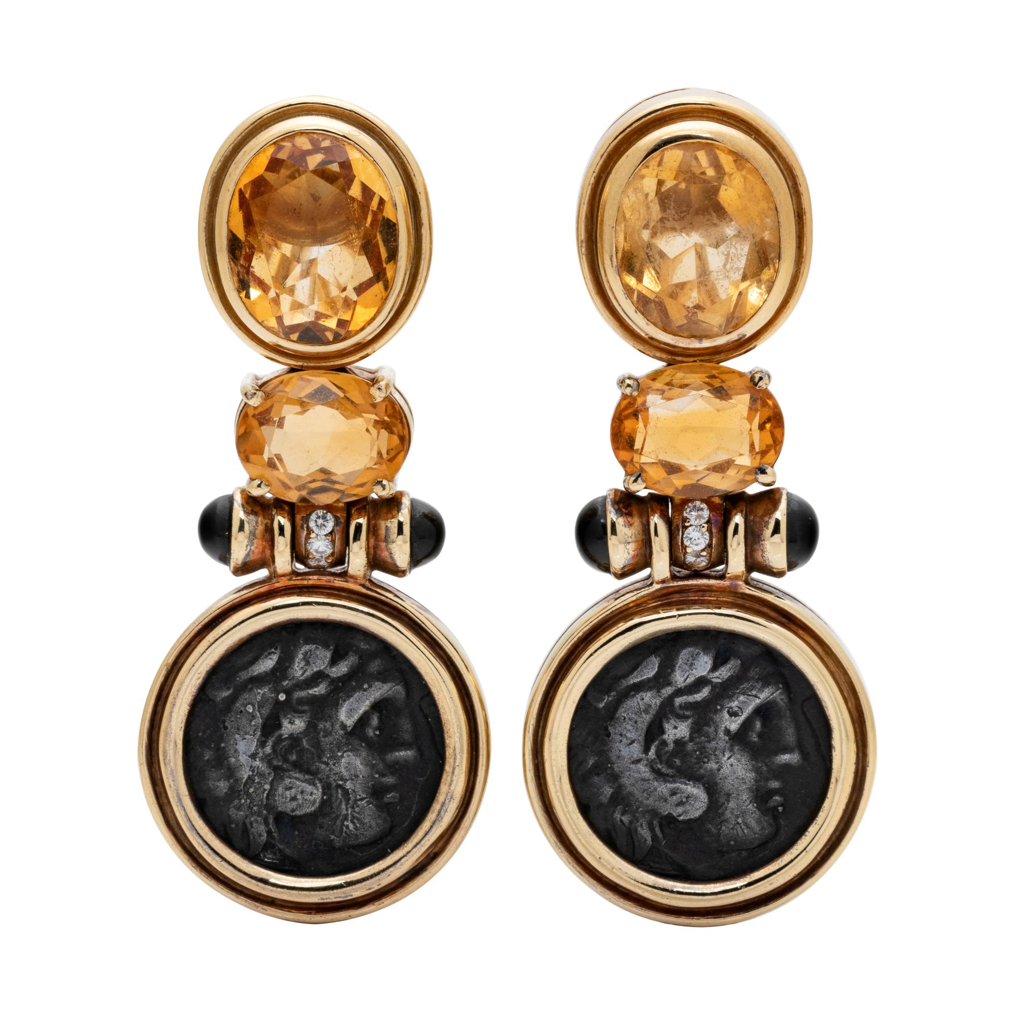 COIN, MULTIGEM AND DIAMOND EARCLIPS