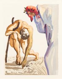 Salvador Dali, (Spanish, 1904-1989), Purgatory Canto 7 (from The Divine Comedy)