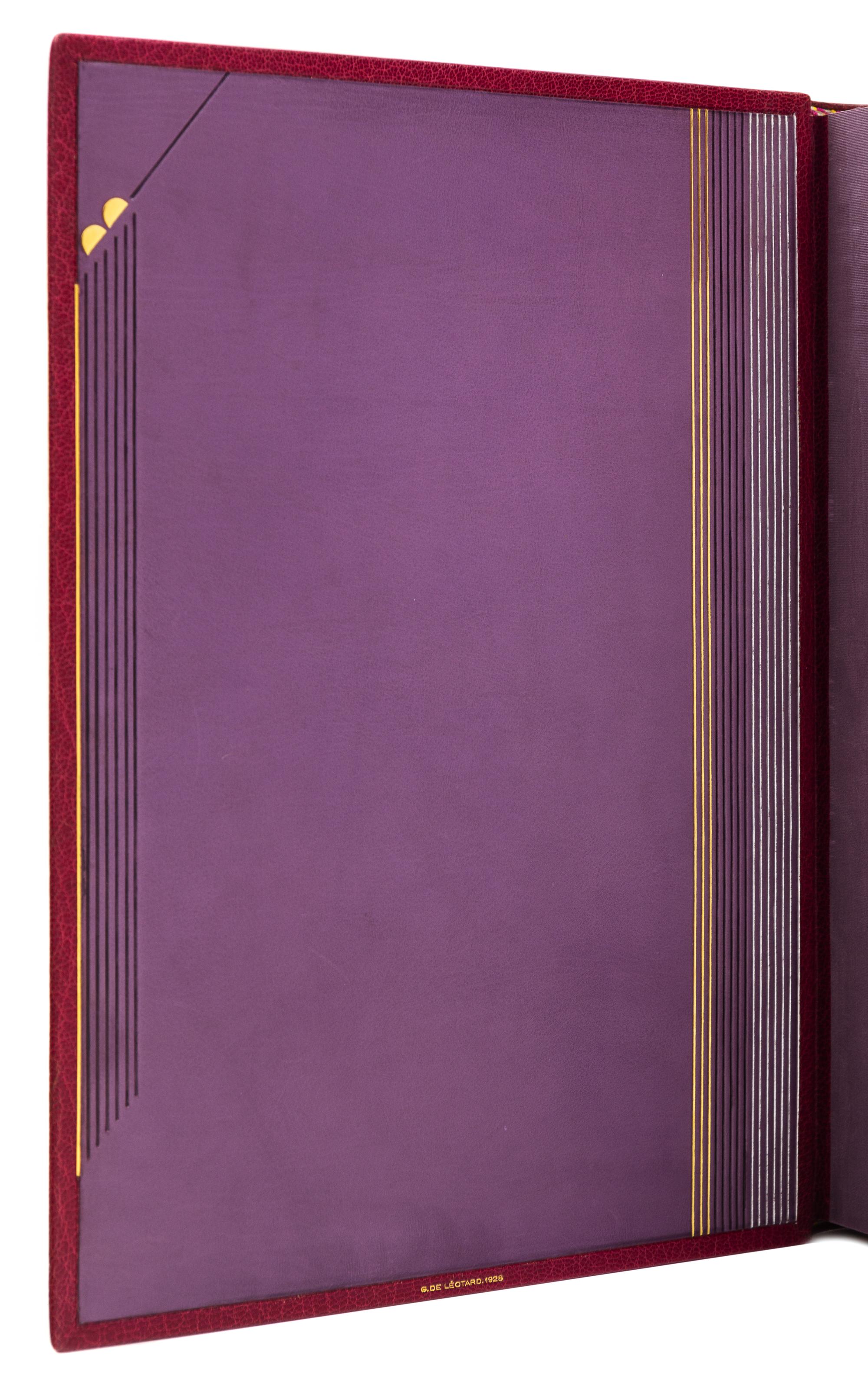 [BINDINGS]. [LÉOTARD, GENEVIÈVE - BINDER]. A group of 2 works in fine Art Deco bindings by Léotard.