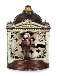 A J. and E. Stevens 'Hall's Liliput' Cast Iron Mechanical Bank
