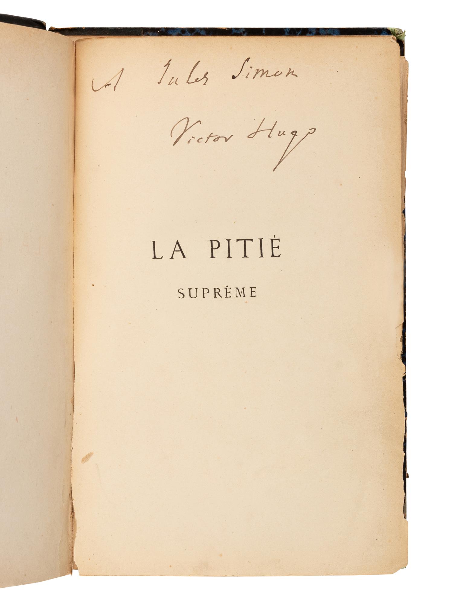 HUGO, Victor (1802-1885). A Pitié Suprême . Paris: Calmann Lévy, 1879.