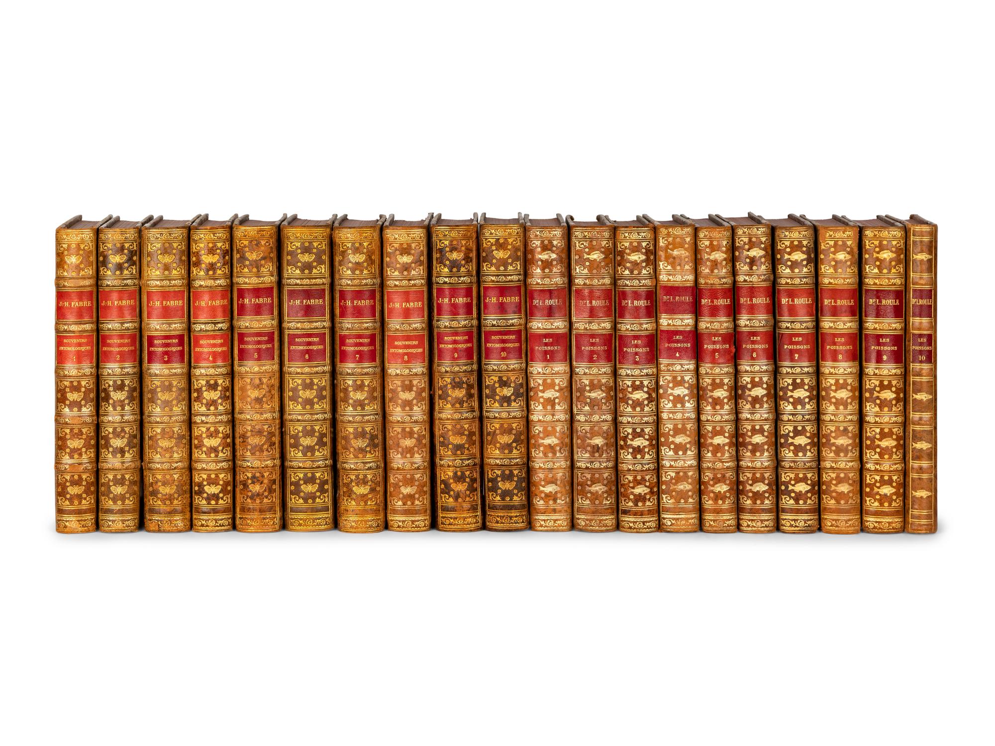 [BINDINGS.] ROULE, Louis (1961-1942). Les Poissons et le Monde Vivant des Eaux . Paris: Librairie Delagrave, 1926-1937.