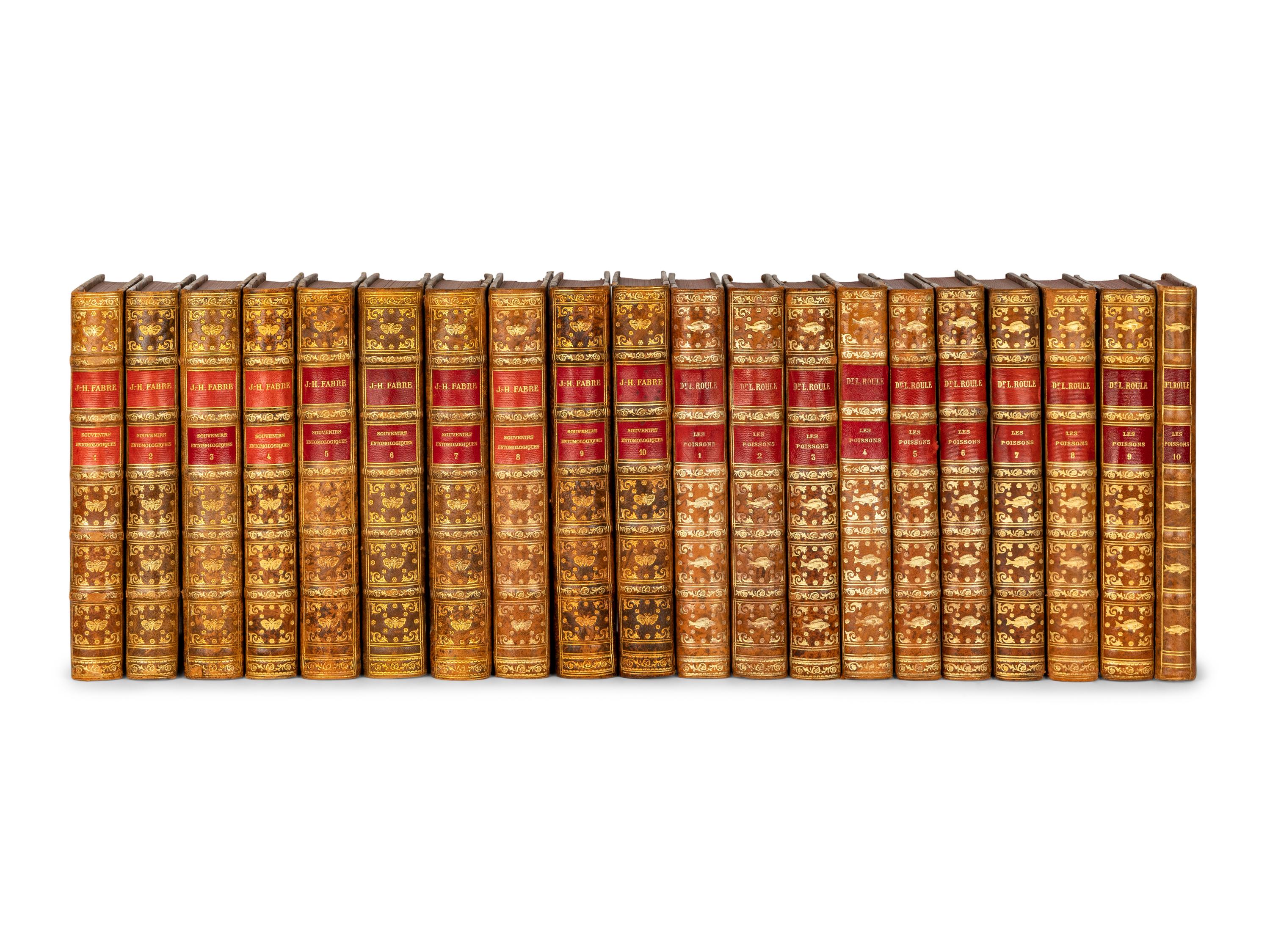 [BINDINGS.] ROULE, Louis (1961-1942). Les Poissons et le Monde Vivant des Eaux . Paris: Librairie Delagrave, 1926-1937.