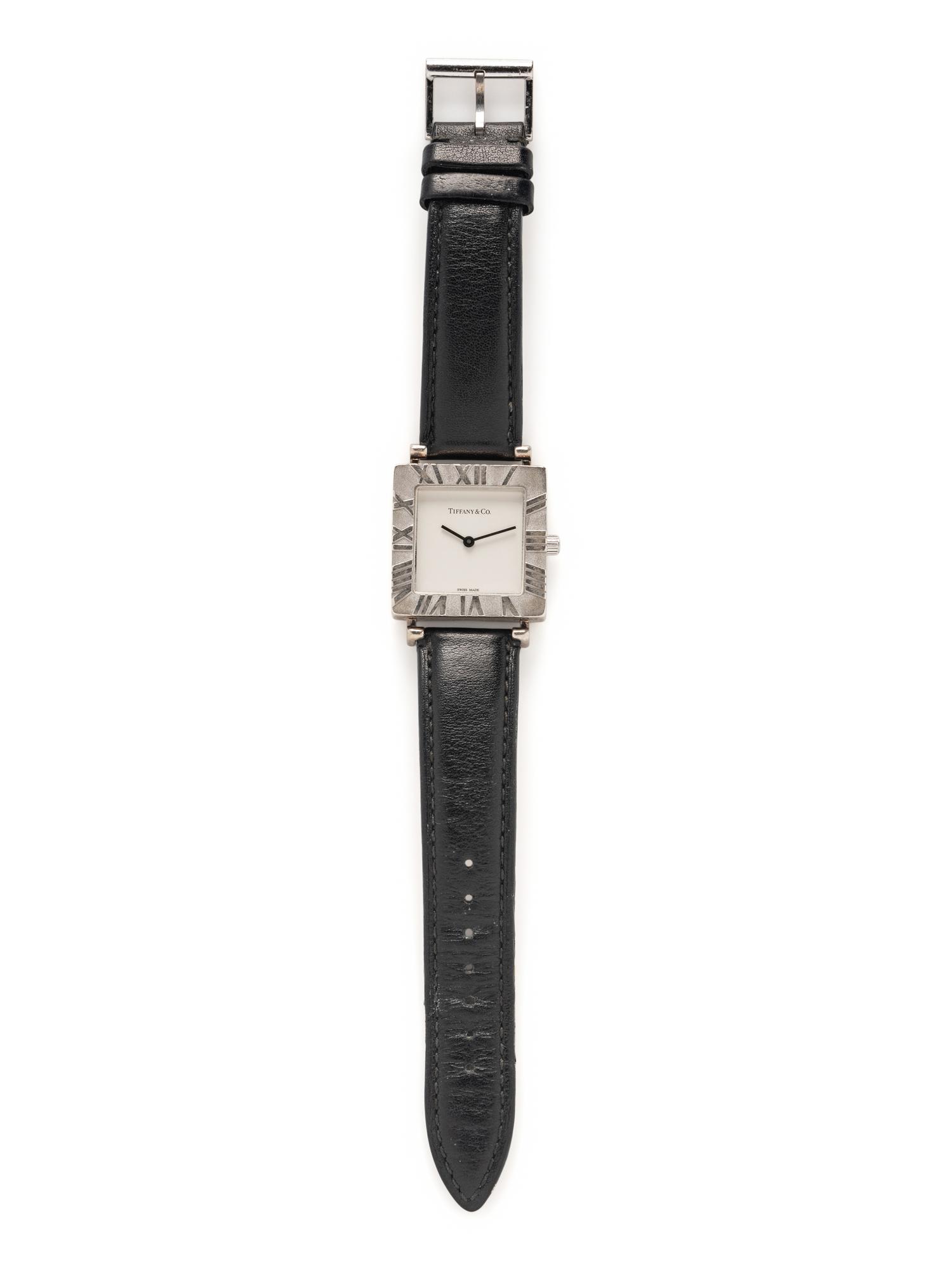 TIFFANY & CO., STERLING SILVER 'ATLAS' WATCH