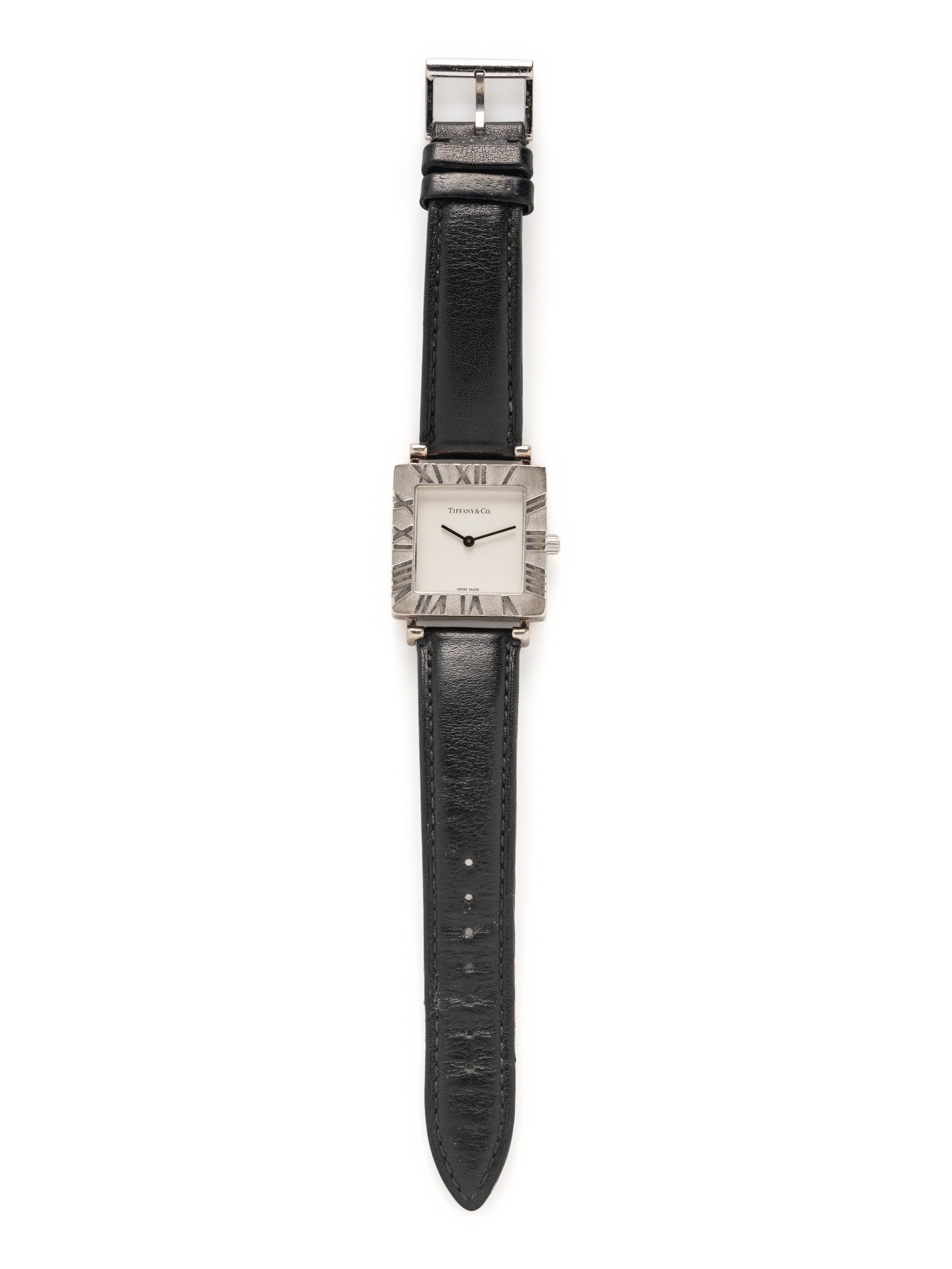 TIFFANY & CO., STERLING SILVER 'ATLAS' WATCH